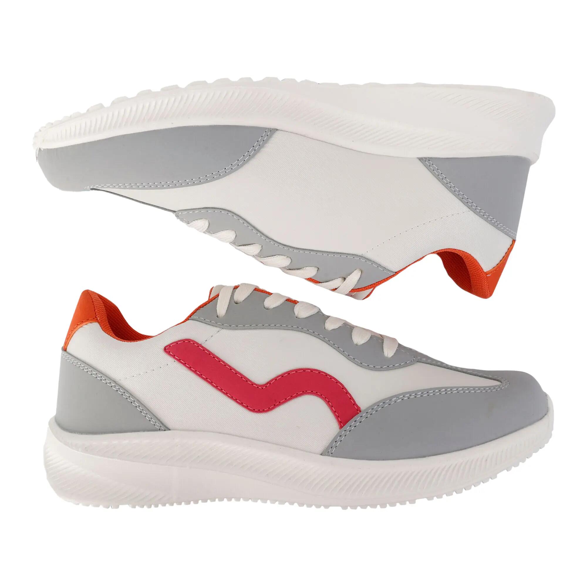 Baskets MARINE RETRO Femme (Blanc / Rose Fluo) 7/7