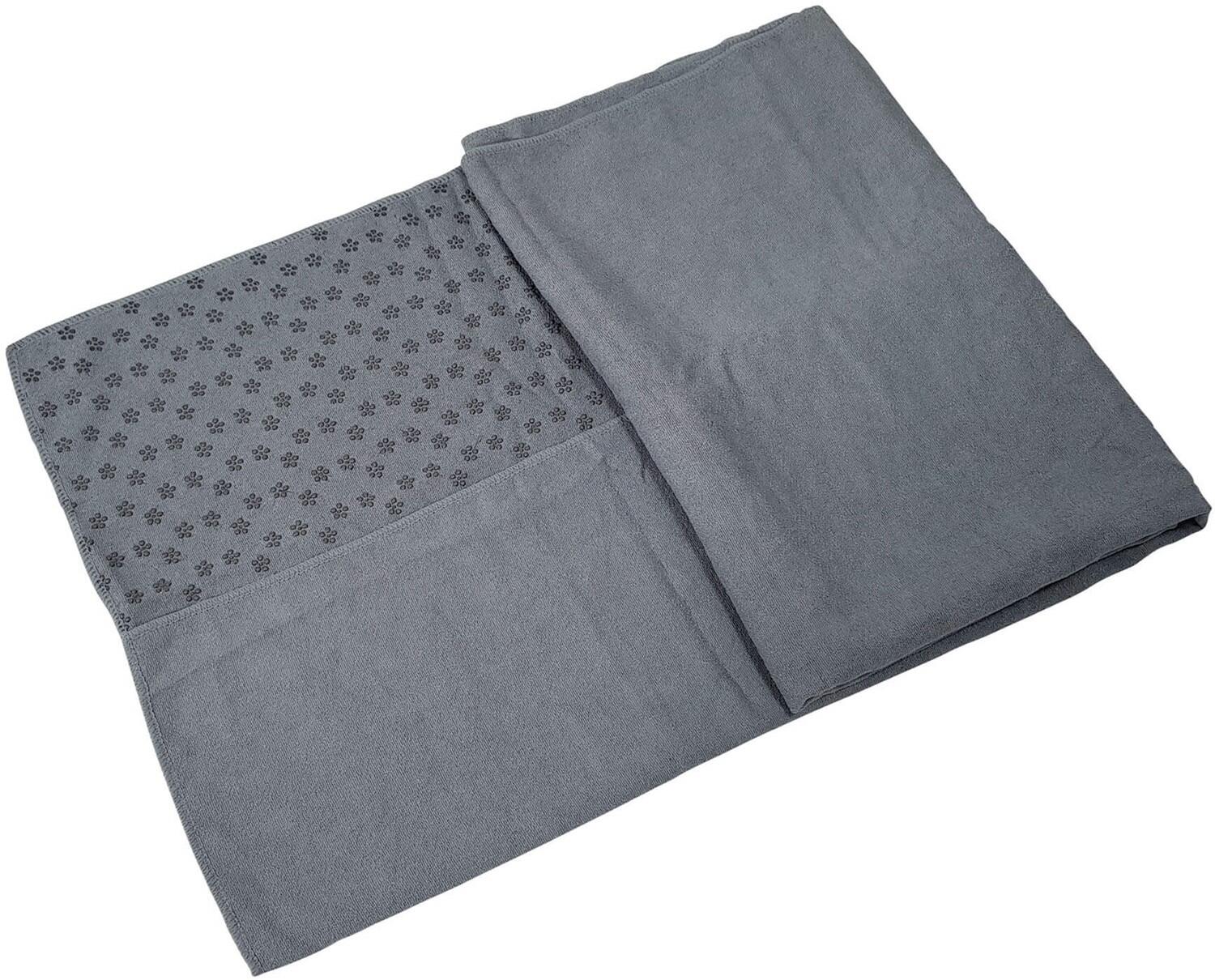 Asciugamano da yoga antiscivolo Tunturi 183x63 cm grigio 2/7