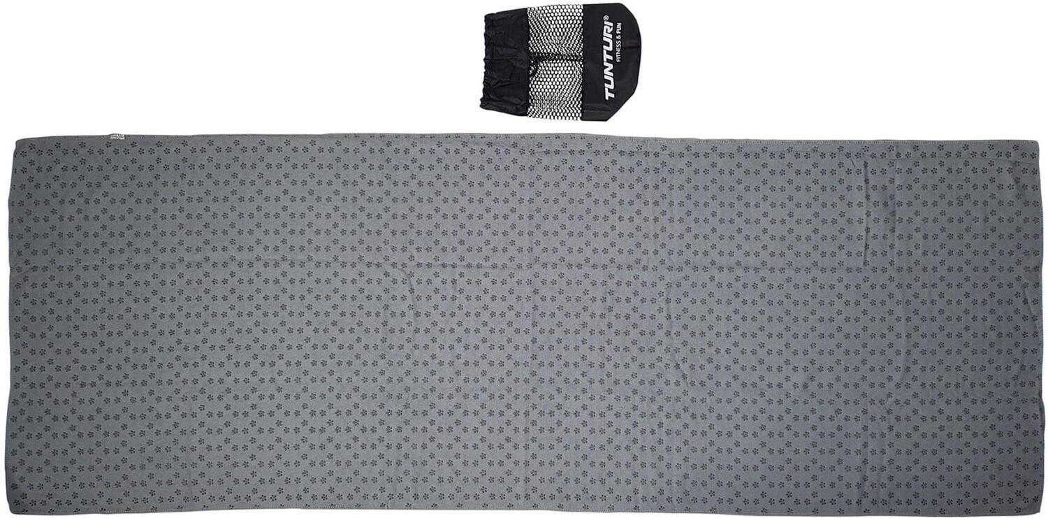 Asciugamano da yoga antiscivolo Tunturi 183x63 cm grigio 3/7