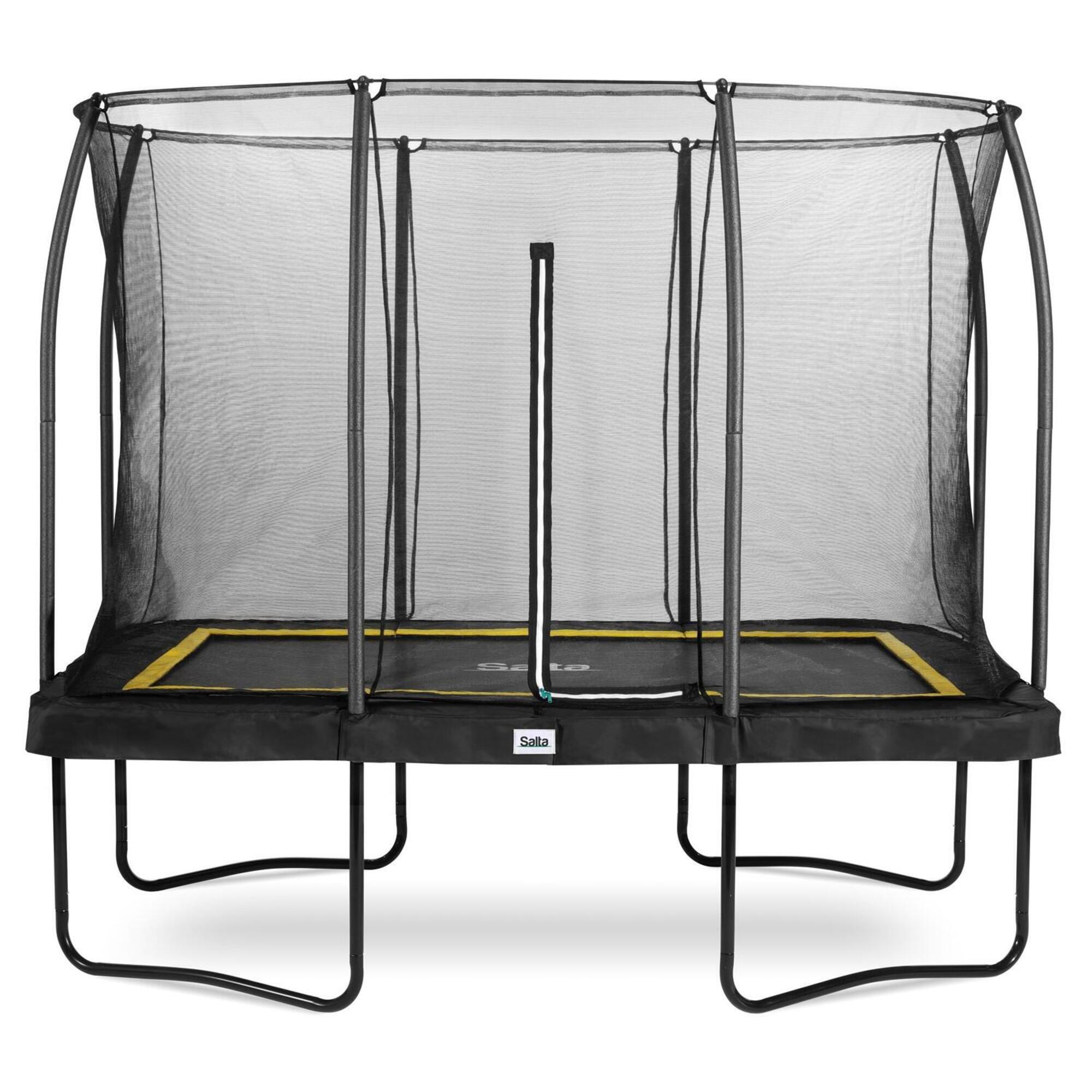 10ft x 7ft Salta Black Rectangular Comfort Edition Trampoline 1/7