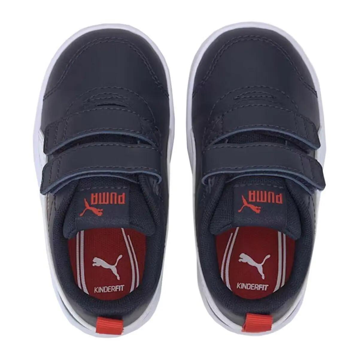Scarpe Sportive Pelle Scamosciata Bambini Puma Courtflex V2 Blu Navy 5/6
