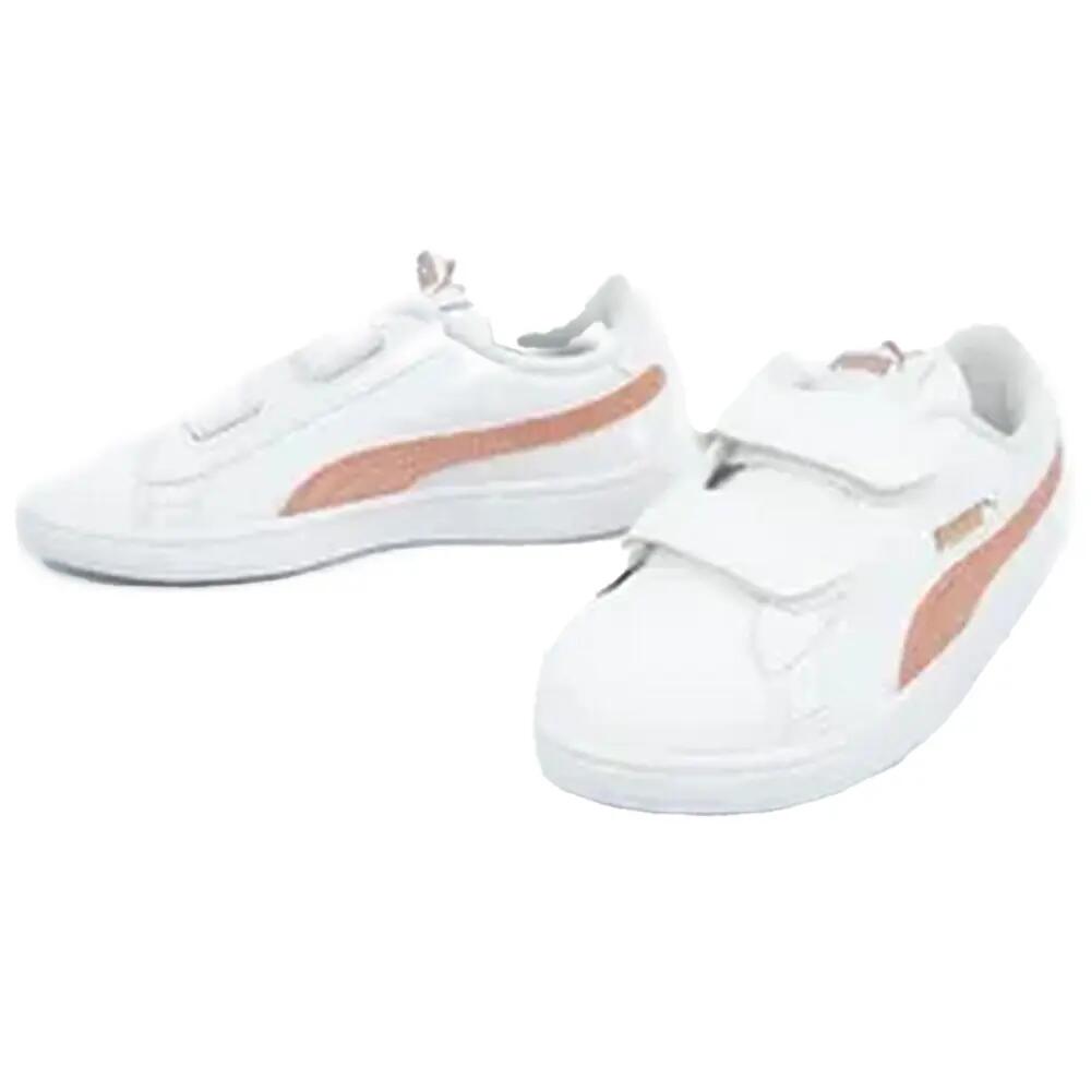 Zapatillas Deportivas de Piel Ecológica Smash para Niños/Niñas Blanco 7/10