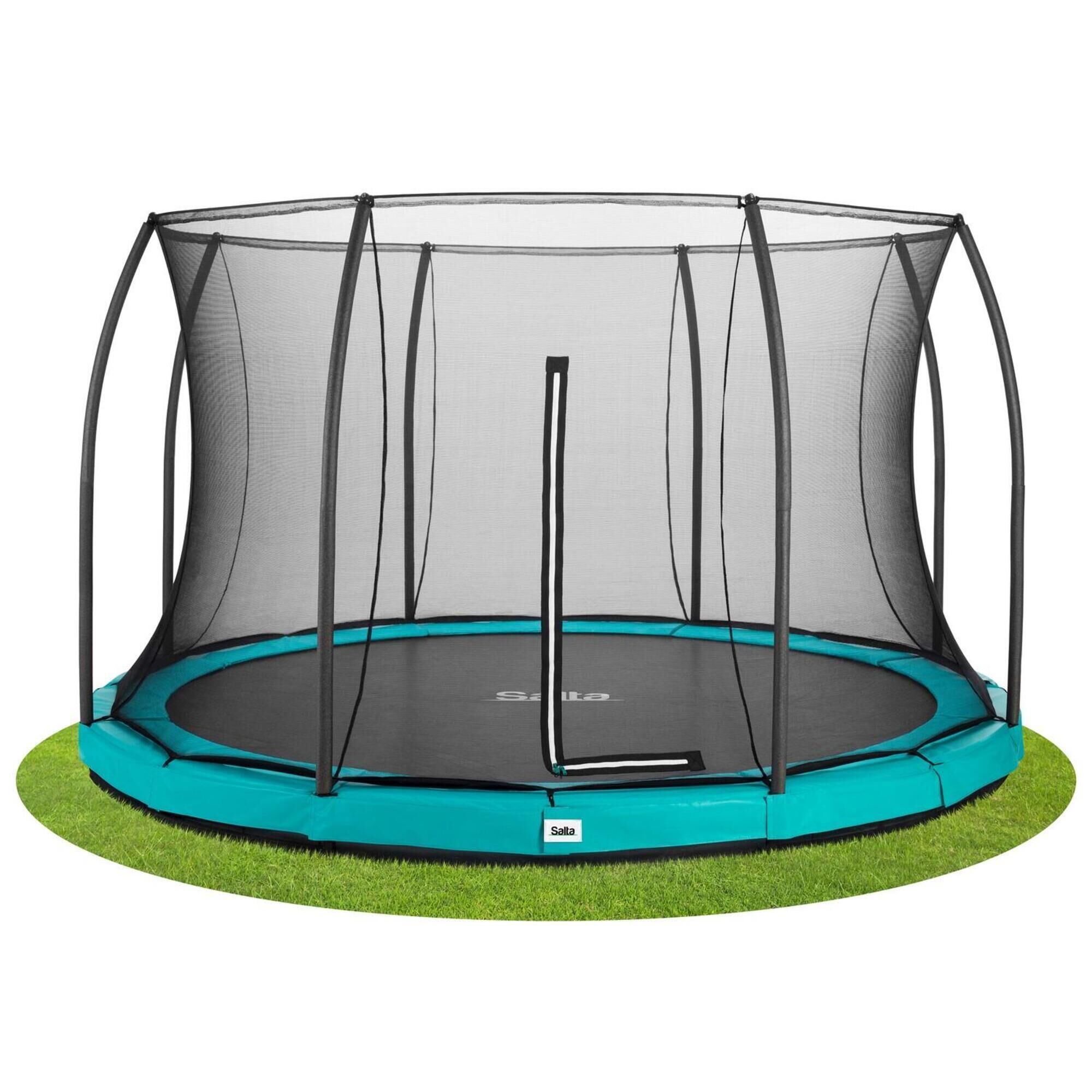 SALTA 14ft Salta Green Comfort Edition InGround Round Trampoline