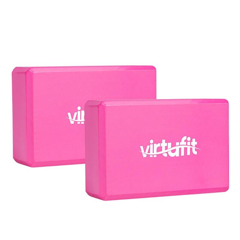 Conjunto De Bloques De Yoga - Goma Eva - 2 Piezas - Rosado