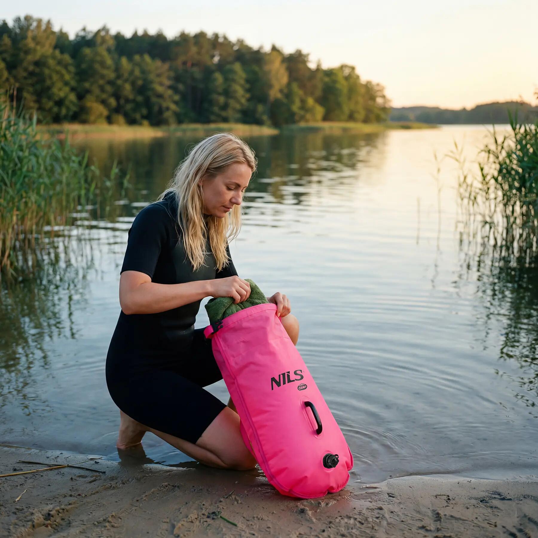 Opblaasbare reddingsboei voor zwemmen 3-in-1 28 l  NILS CAMP NC1772 8/13