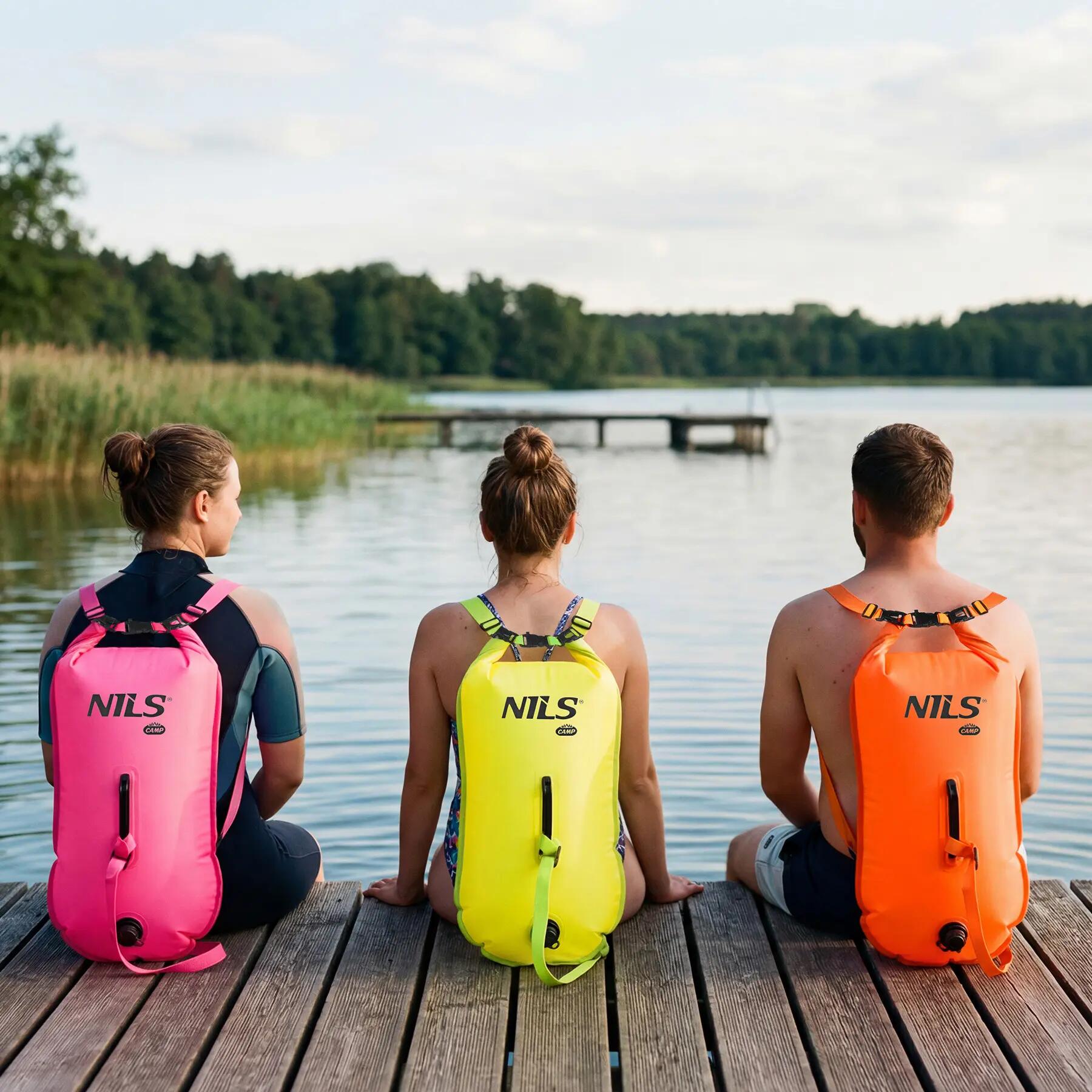 Opblaasbare reddingsboei voor zwemmen 3-in-1 28 l  NILS CAMP NC1772 12/13