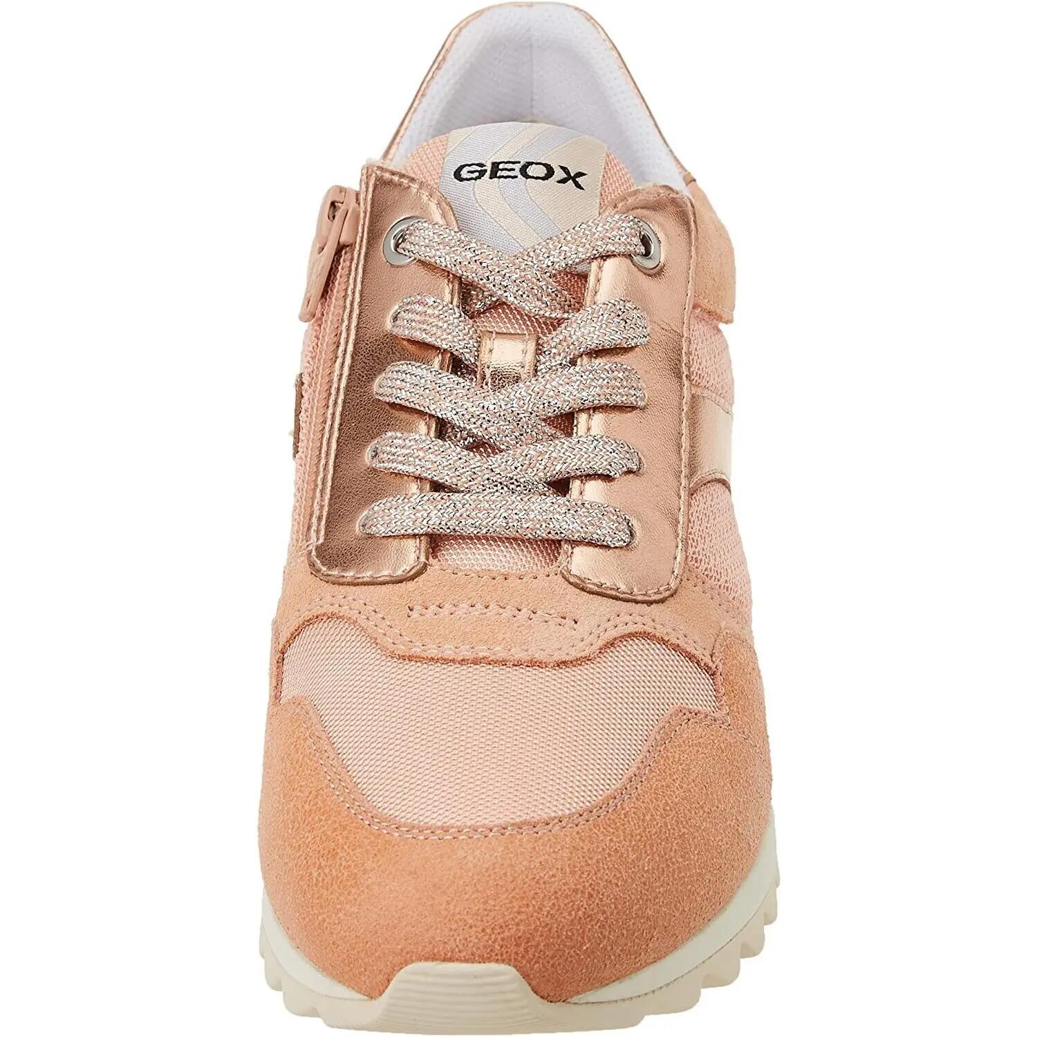 Womens/Ladies Tabelya Leather Trainers (Peach) 6/6