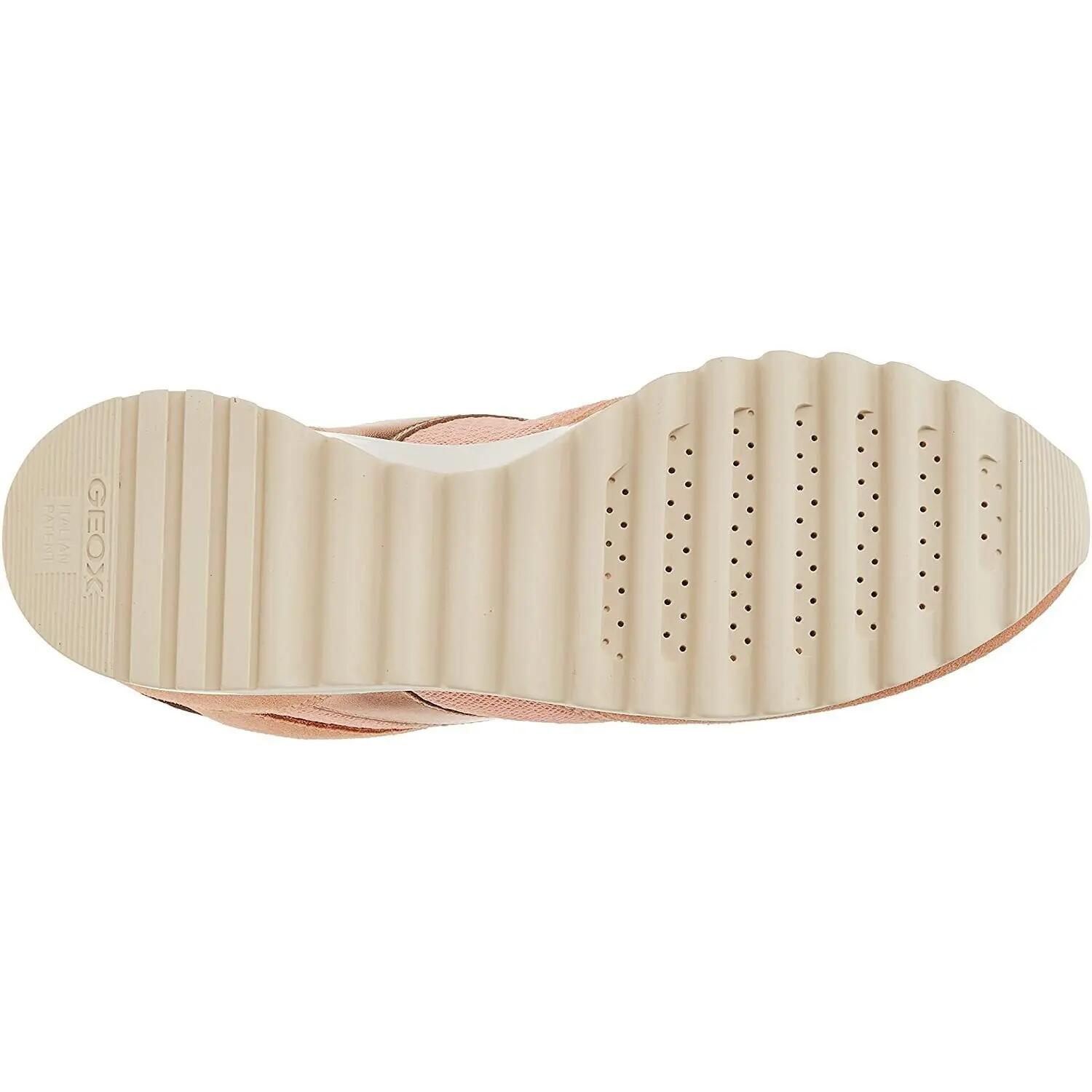 Womens/Ladies Tabelya Leather Trainers (Peach) 5/6