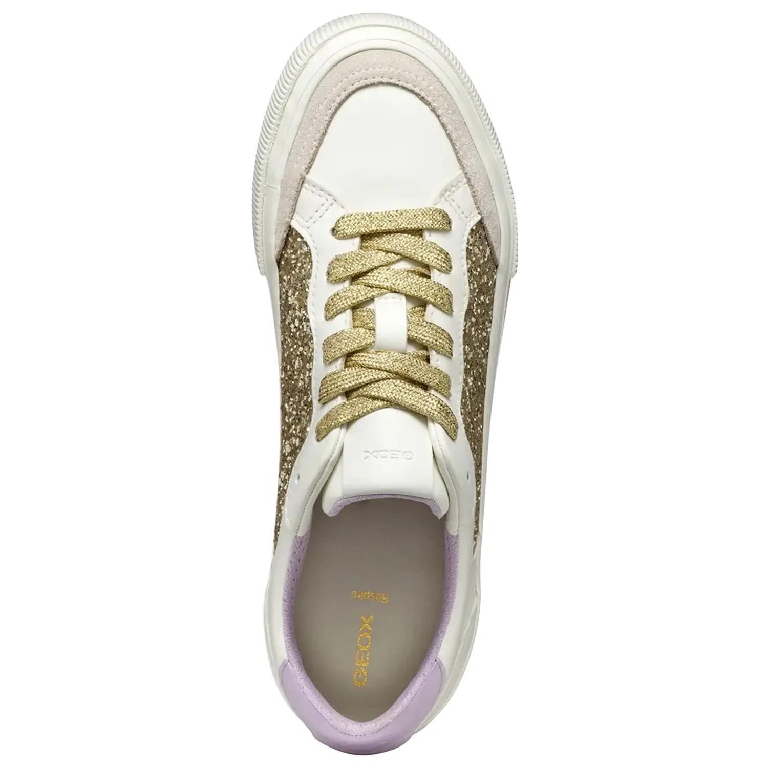 Womens/Ladies D Emmeleny Trainers (Optic White/Light Gold) 5/6