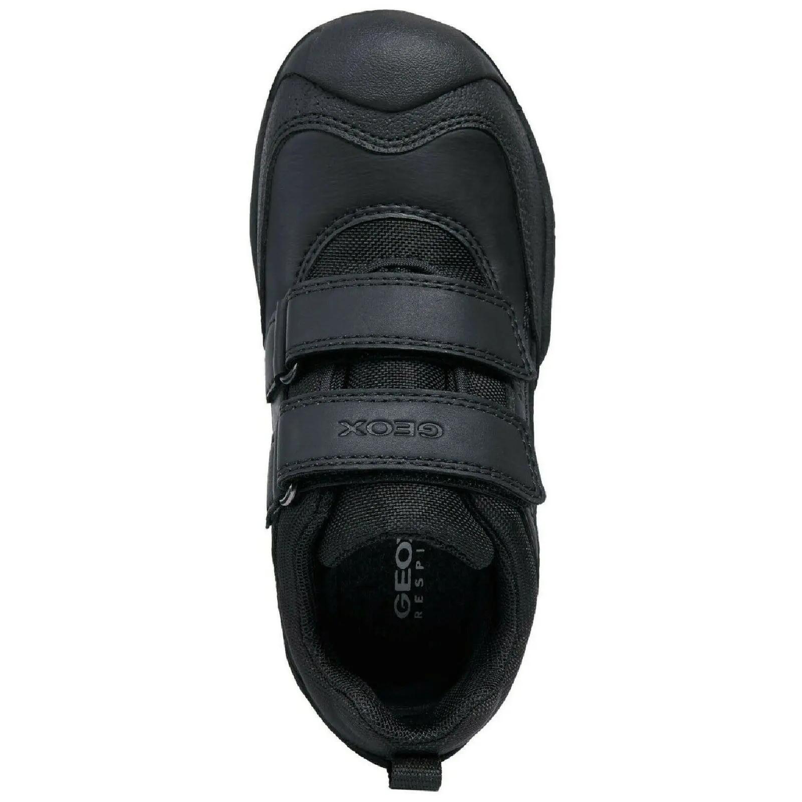 Childrens/Kids Savage Leather Trainers (Black) 5/6
