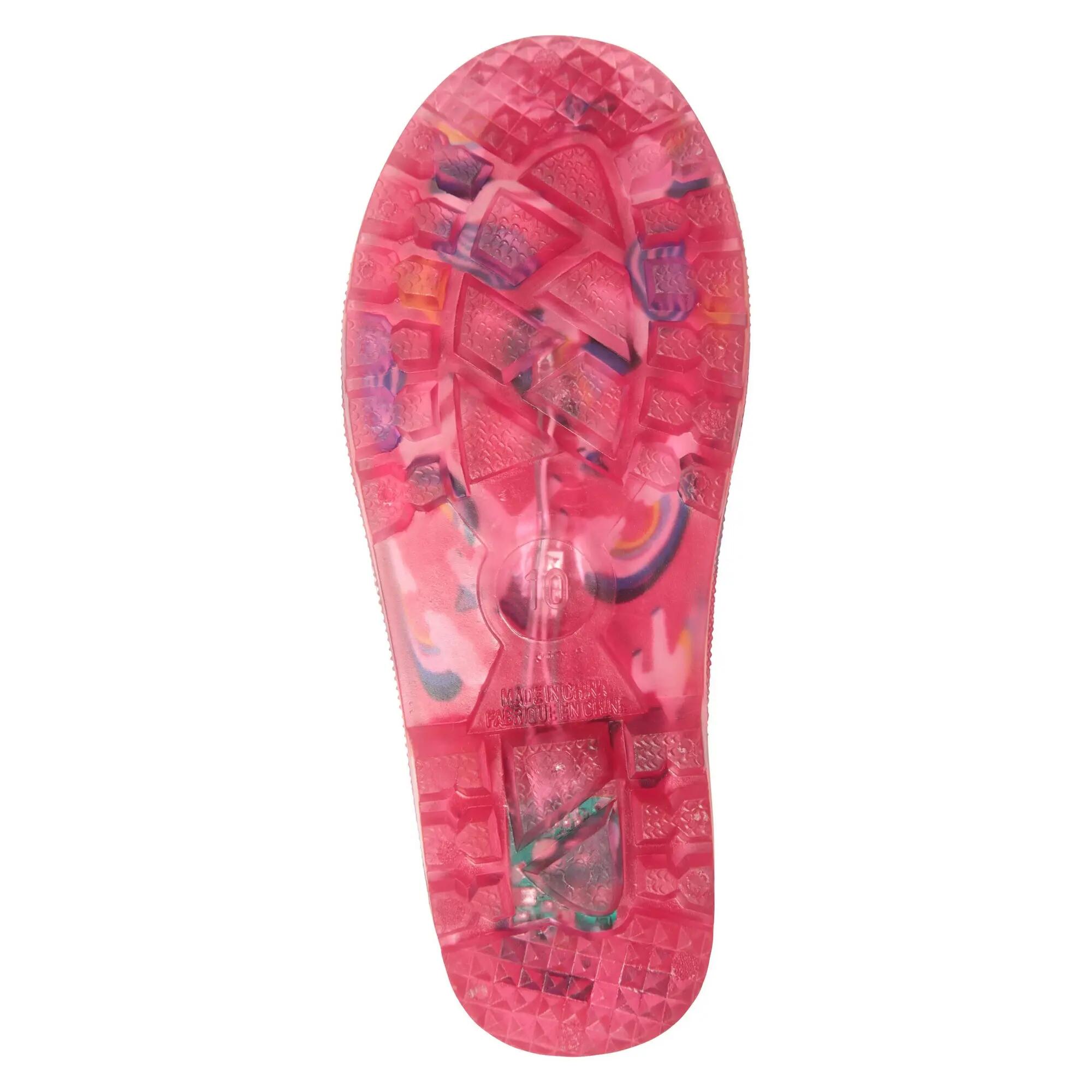Stivali Di Gomma Unicorno E Arcobaleno Bambini Mountain Warehouse Splash Rosa 5/6