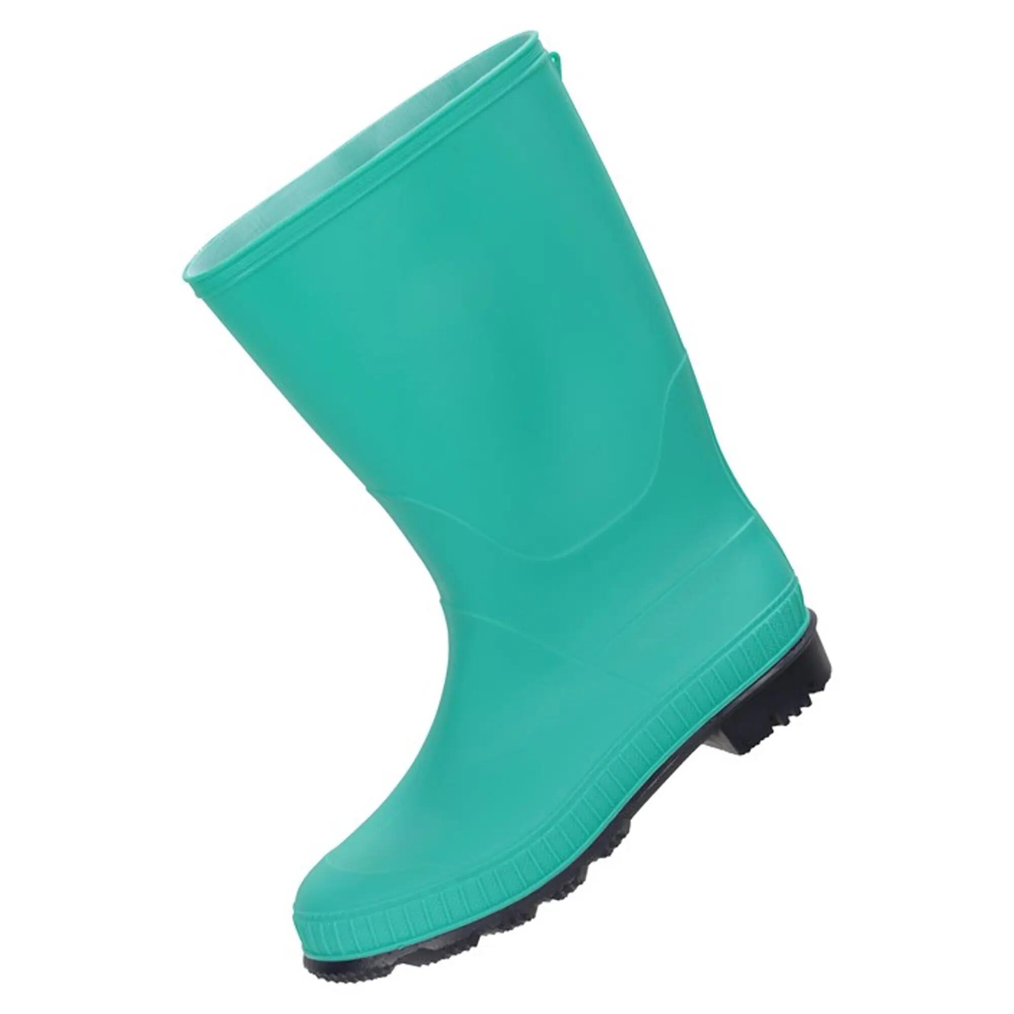Childrens/Kids Plain Wellington Boots (Dark Teal) 6/6