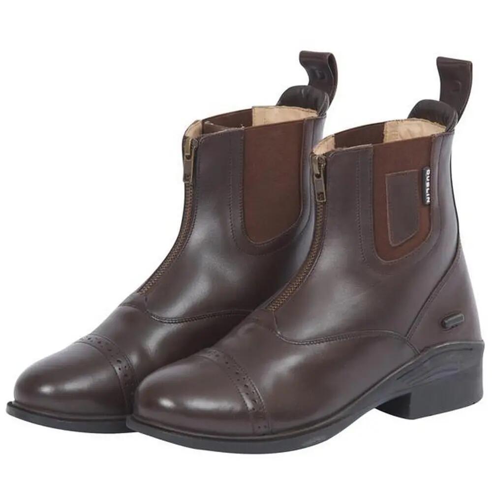 Evolution Adults Zip Front Leather Paddock Boots (Brown) 7/7
