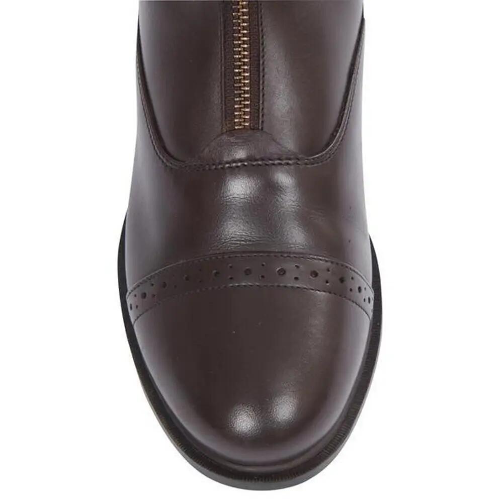 Evolution Adults Zip Front Leather Paddock Boots (Brown) 6/7