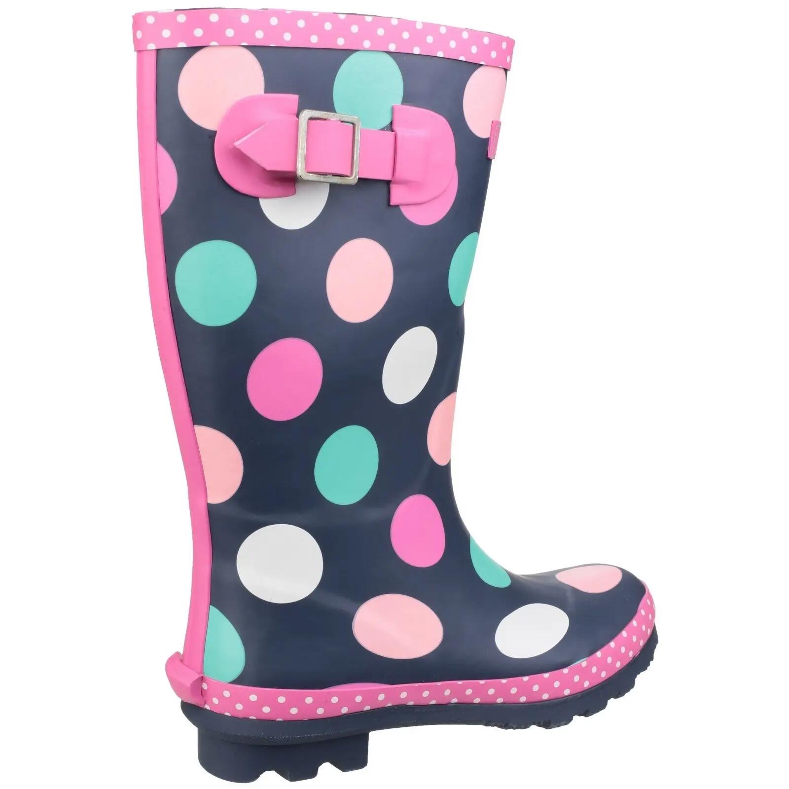 Stivali Wellington A Pois Bambina Cotswold Multicolore 7/7