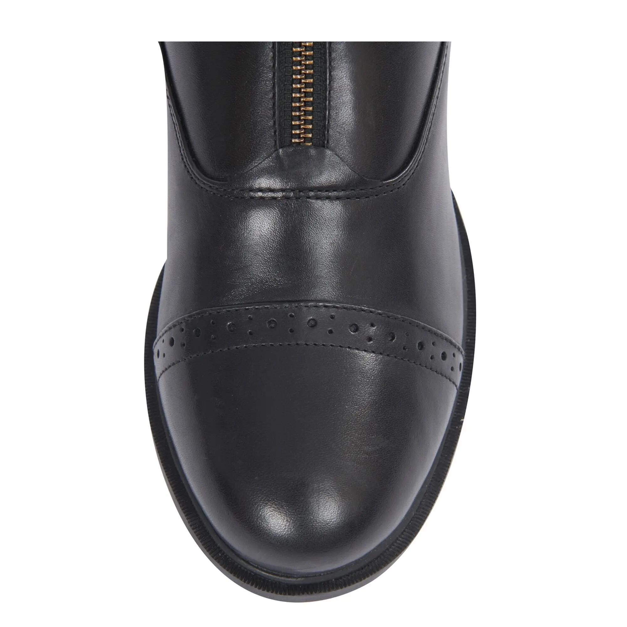 Evolution Adults Zip Front Leather Paddock Boots (Black) 6/7