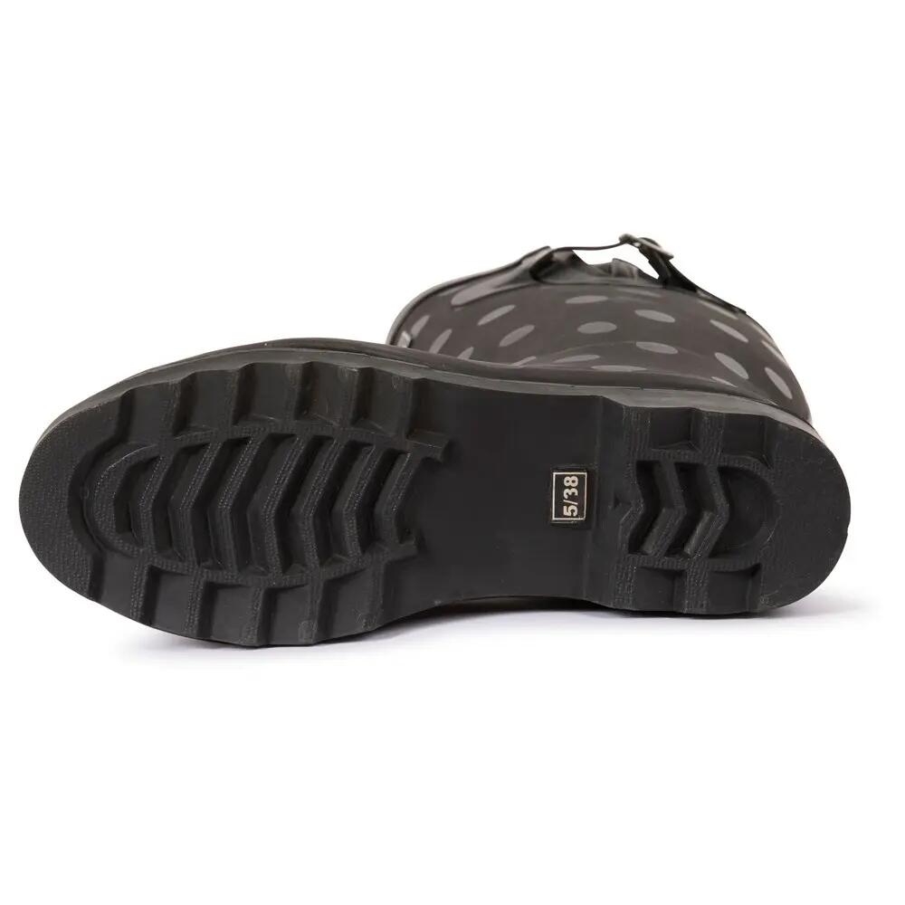 Botas de Agua Elena Entrada por Deslice Diseño Lunares para Mujer Negro 6/6