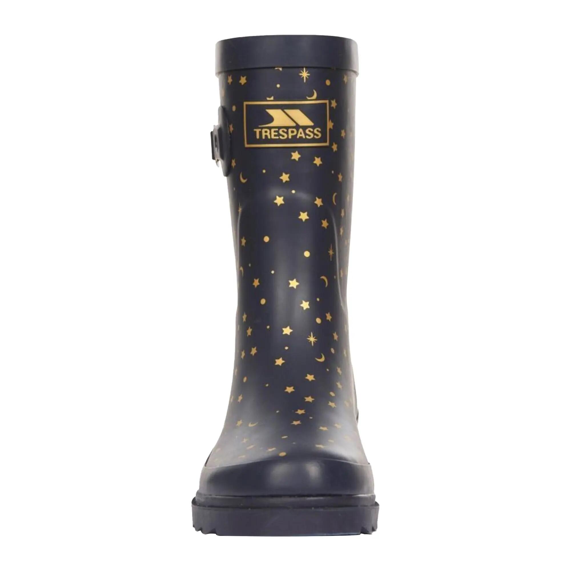 Botas de Agua Celeste Hebilla Diseño Impresas para Mujer Medianoche 7/7