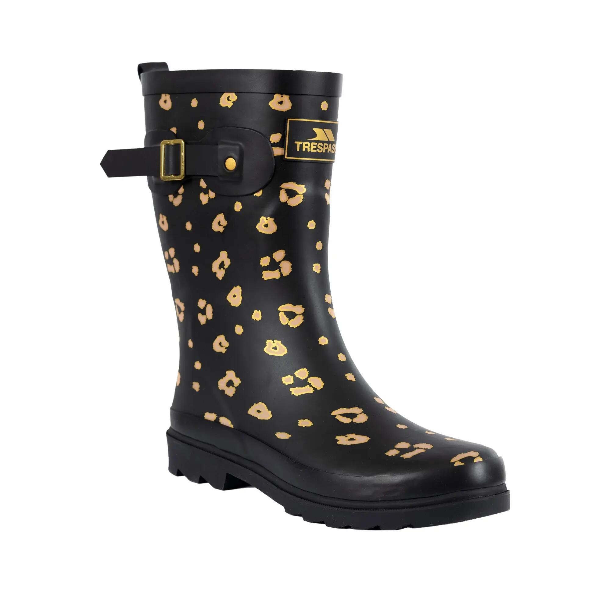 Bottes De Pluie À Motifs CELESTE Femme (Noir / Beige Léopard) 7/7