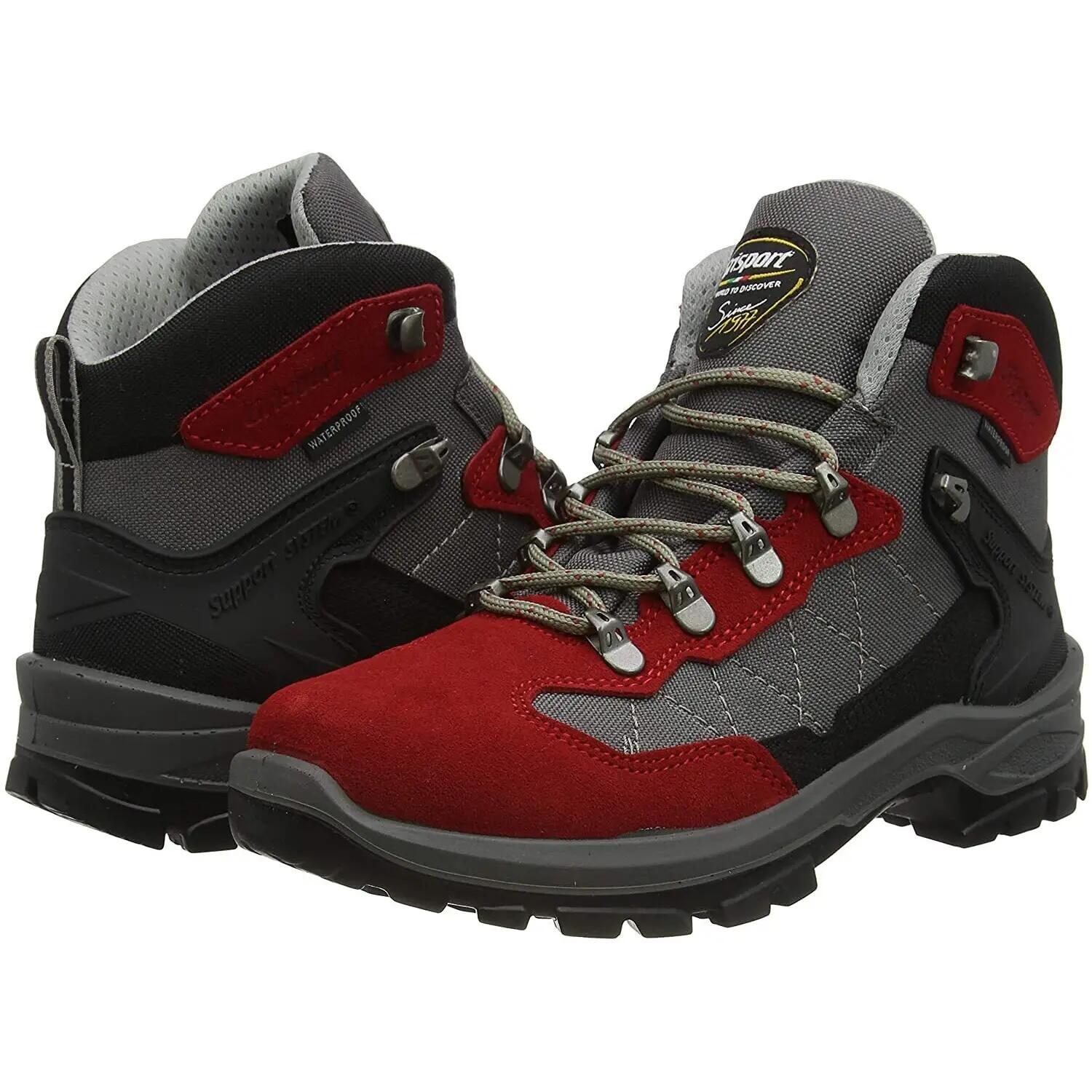 Scarponcini Da Passeggio Pelle Scamosciata Donna Grisport Excalibur Rosso 6/6