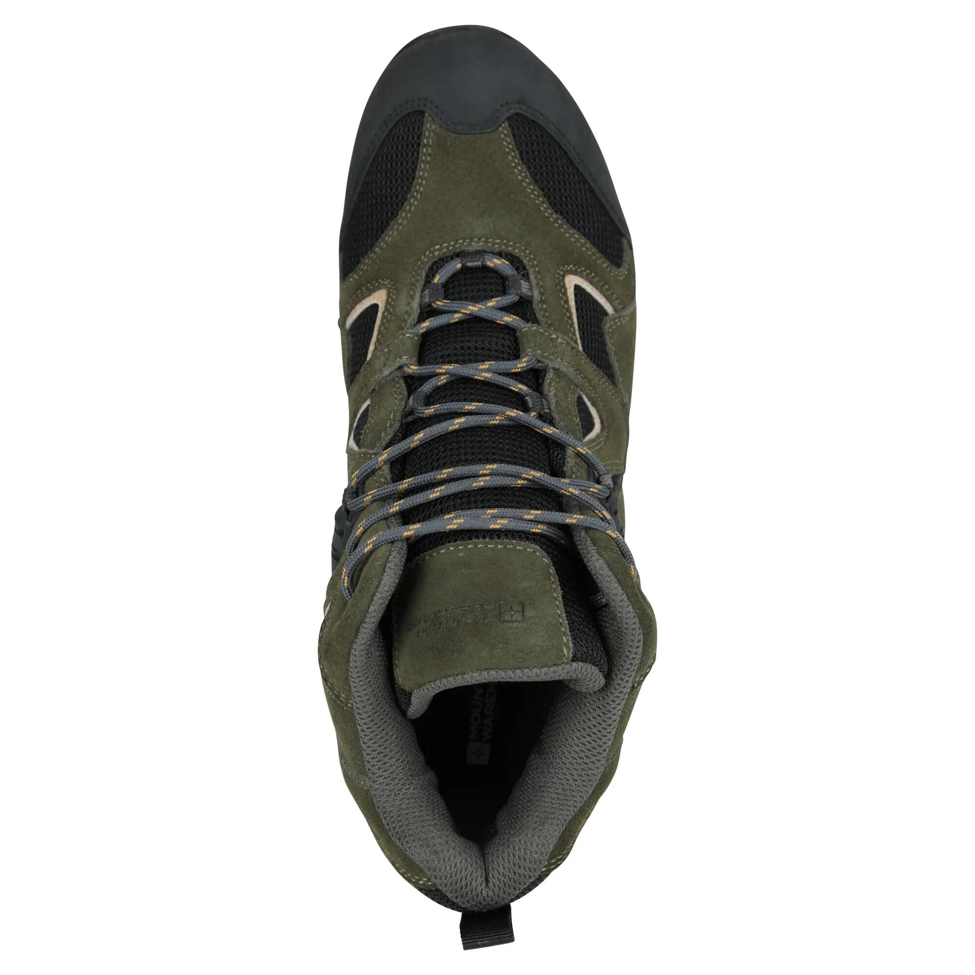 Mens Waterproof Low Profile Walking Boots (Green) 5/5