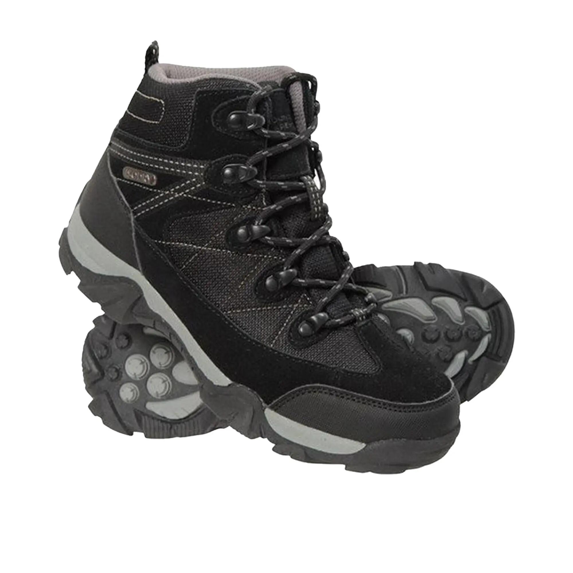 Scarponcini Da Passeggio Pelle Scamosciata Bambini Mountain Warehouse Trail Nero 6/6