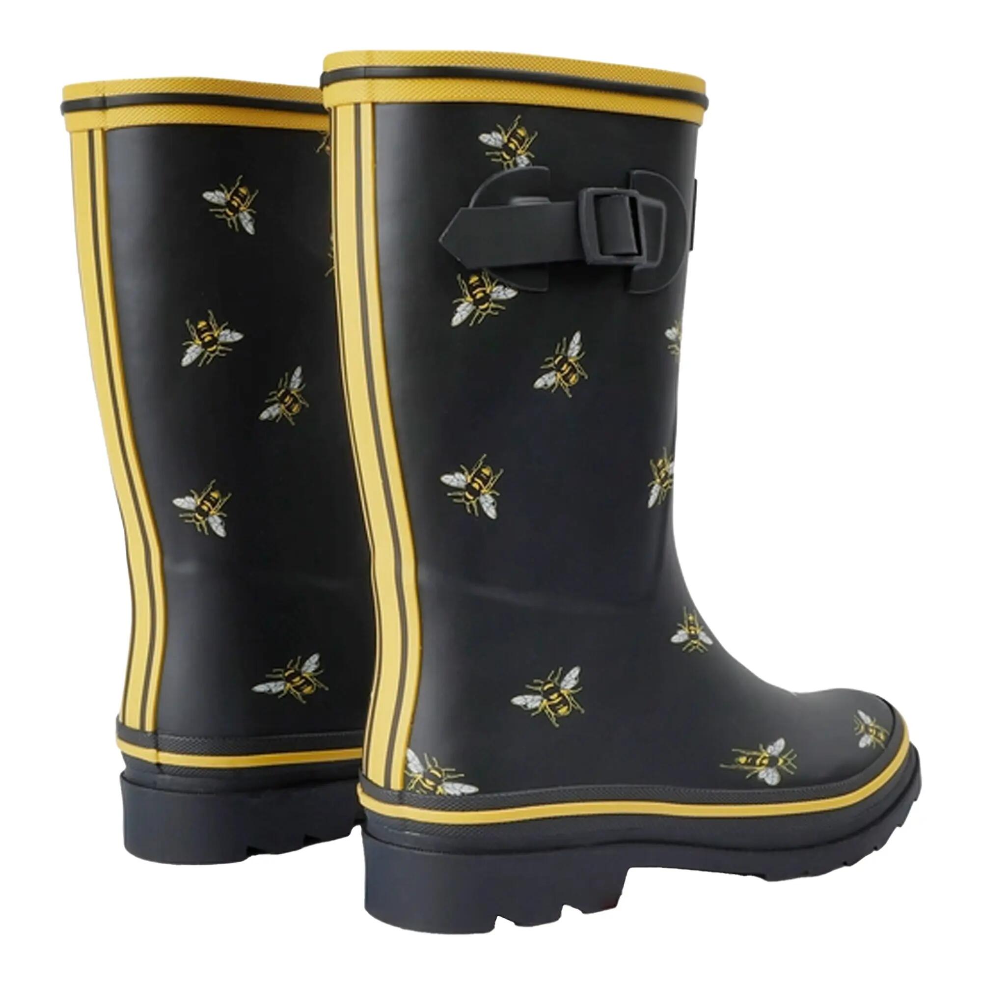 Bottes De Pluie Motif/style Abeille AMELIA Femme (Noir) 7/7