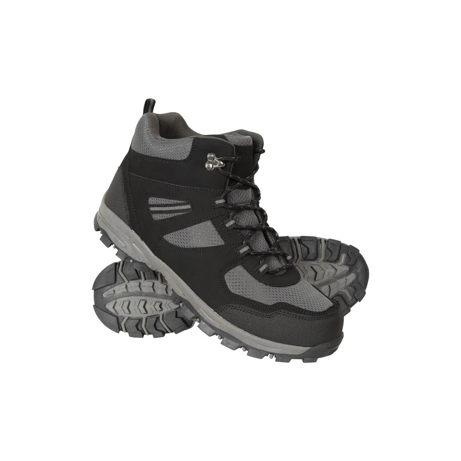 Mens Mcleod Wide Walking Boots (Jet Black) 6/6