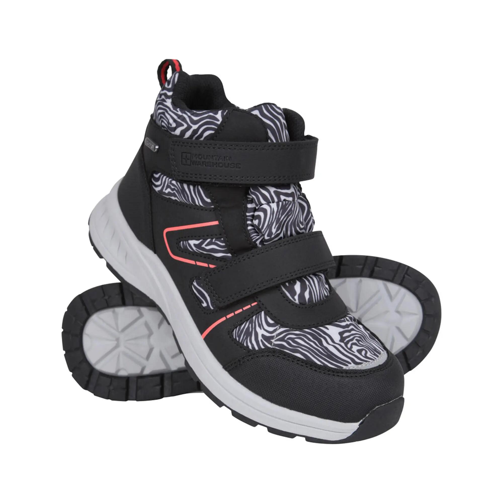 Childrens/Kids Jupiter Adaptive Leopard Print Walking Boots (Monochrome) 5/5