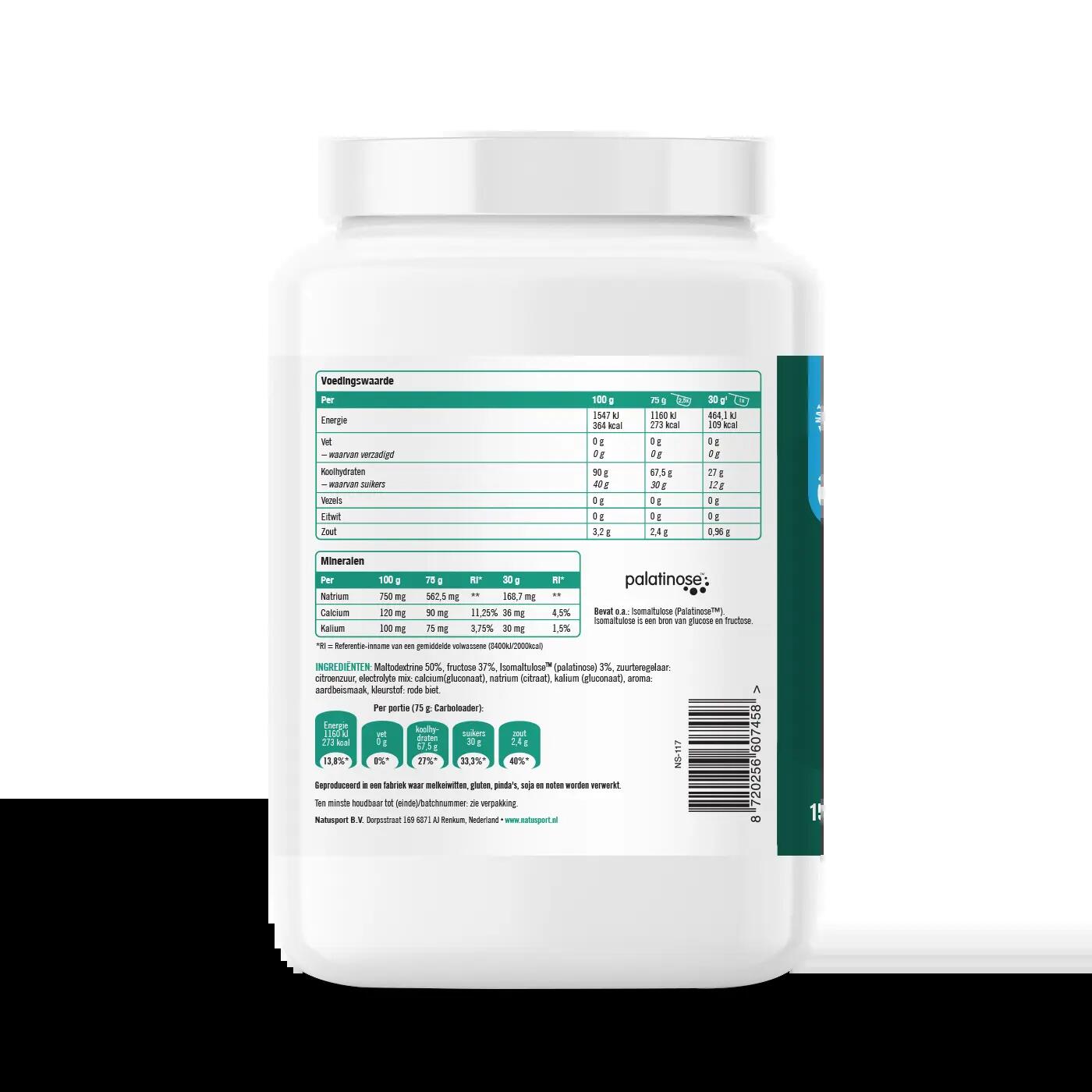 FUEL+ Dual Sportdrank - Aardbei - 1,5kg pot 2/4