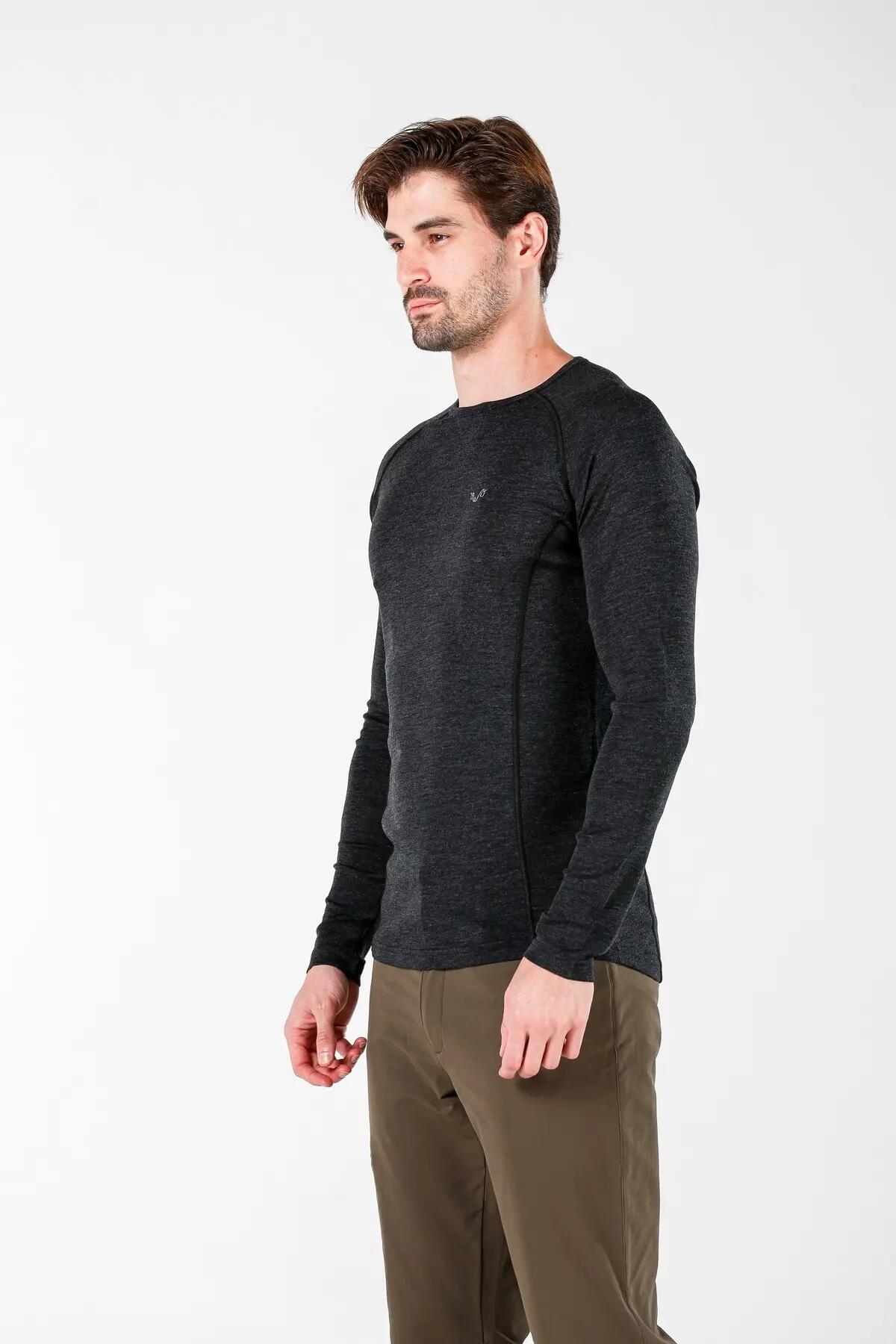 Koszulka termoaktywna męska Woolona Remus z długim rękawem 100% Merino 3/7
