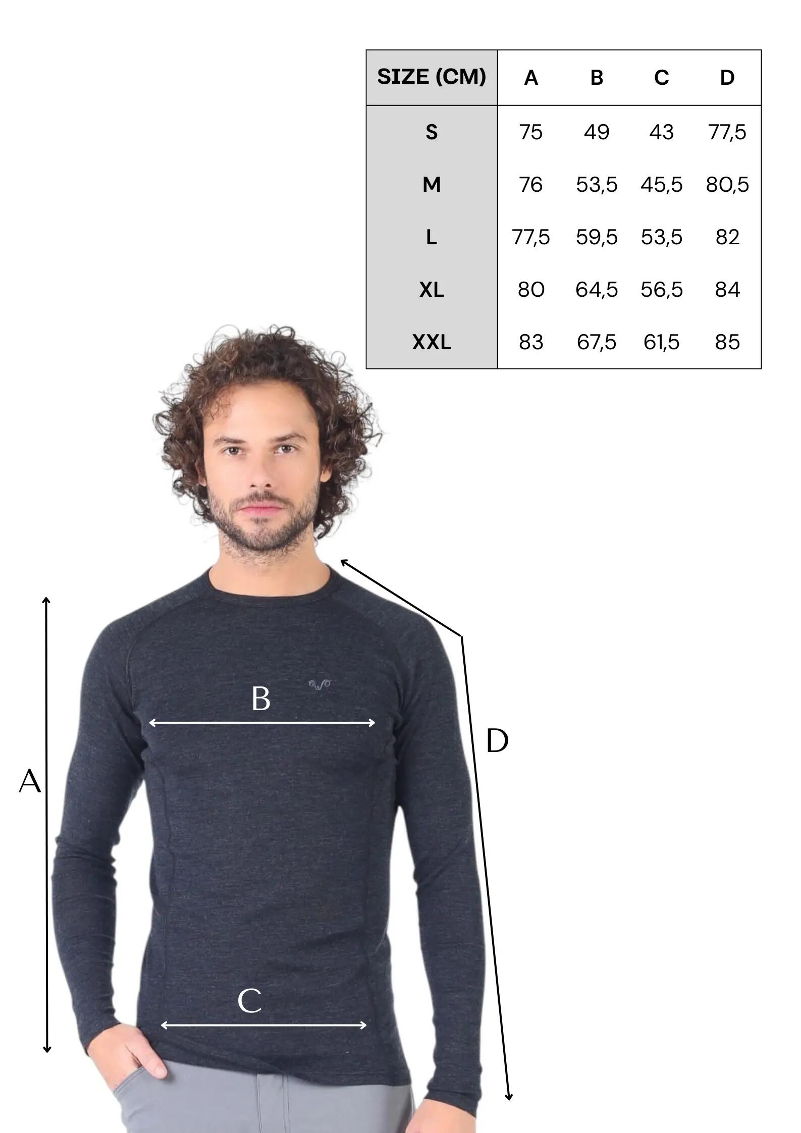 Koszulka termoaktywna męska Woolona Remus z długim rękawem 100% Merino 2/7