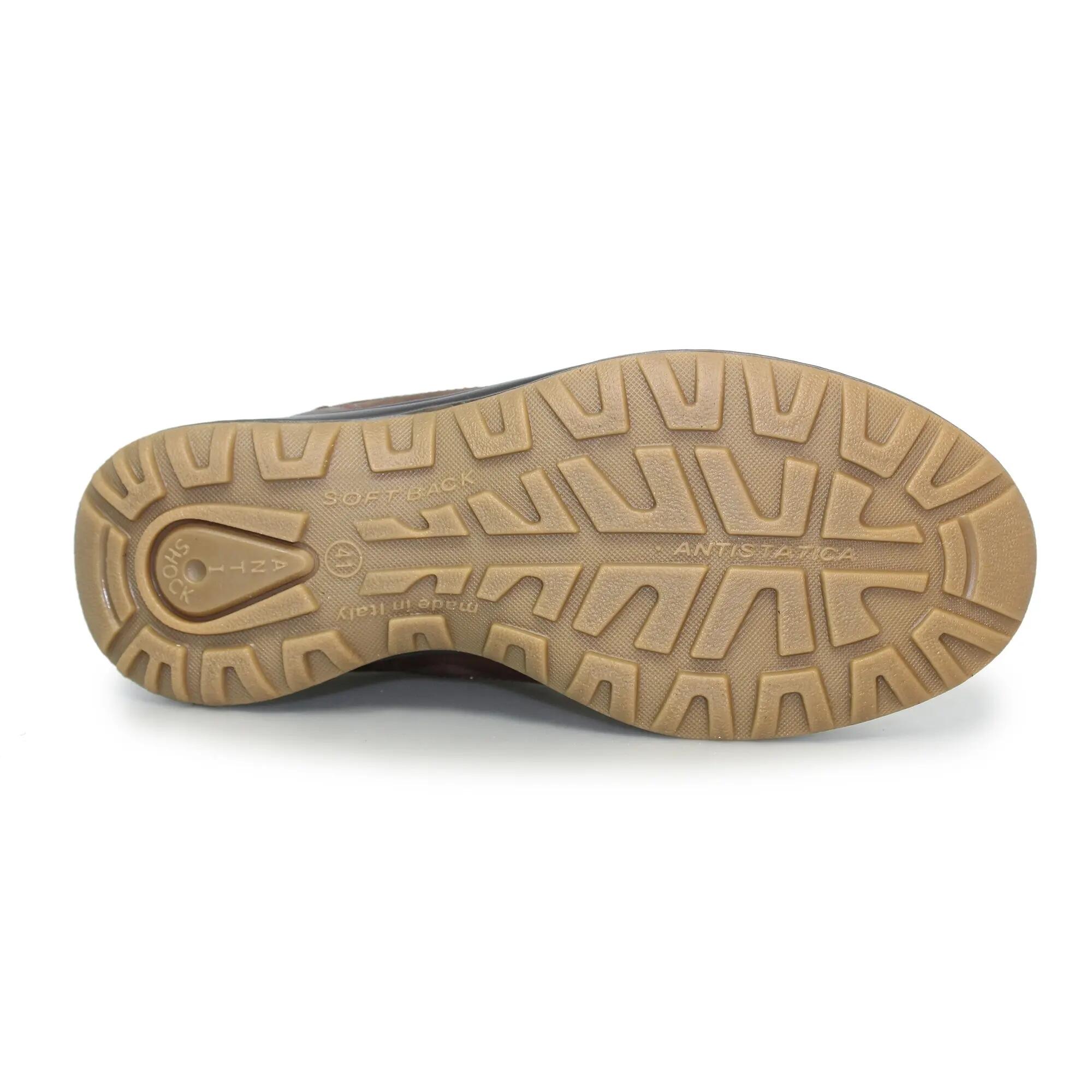 Mens Airwalker Leather Walking Shoes (Tan) 5/6