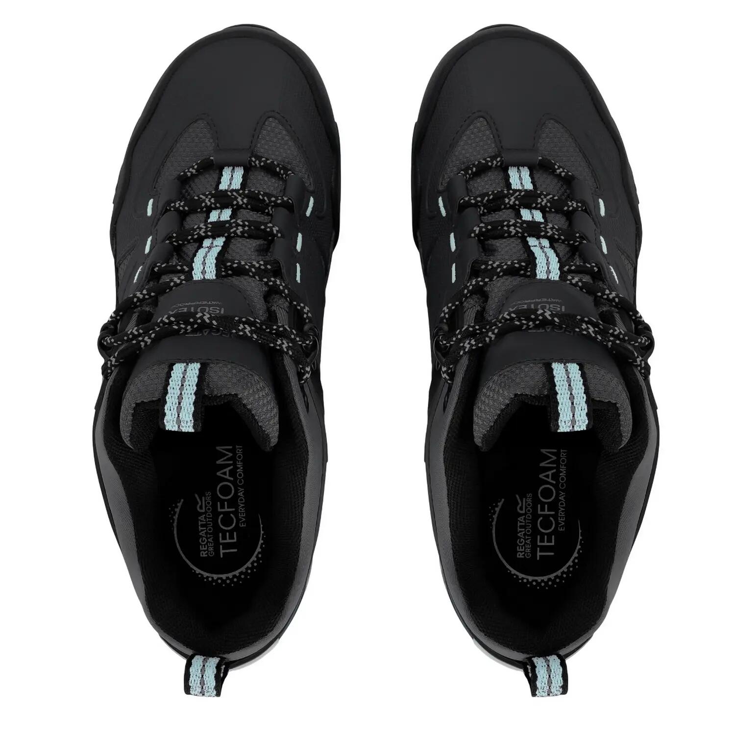 Dames Regen Laag Loopschoenen (Zwart/Aqua) 6/6