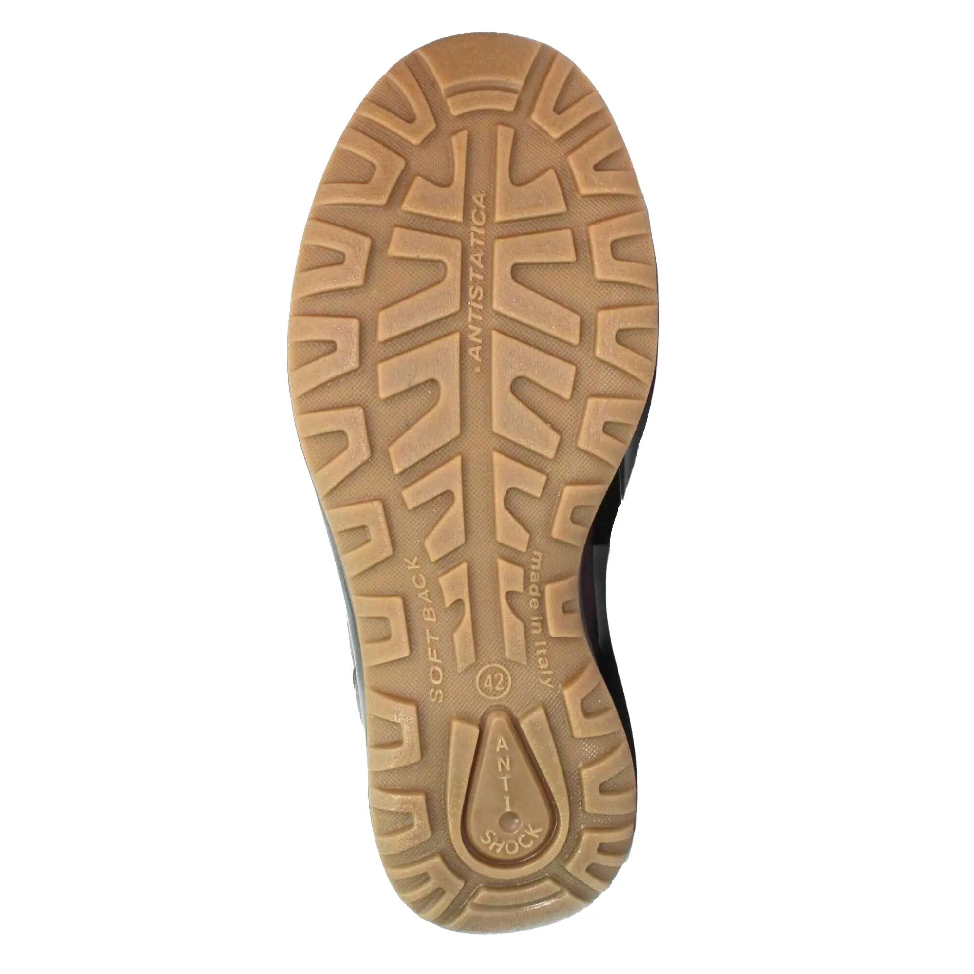 Mens Airwalker Leather Walking Shoes (Brown) 5/5