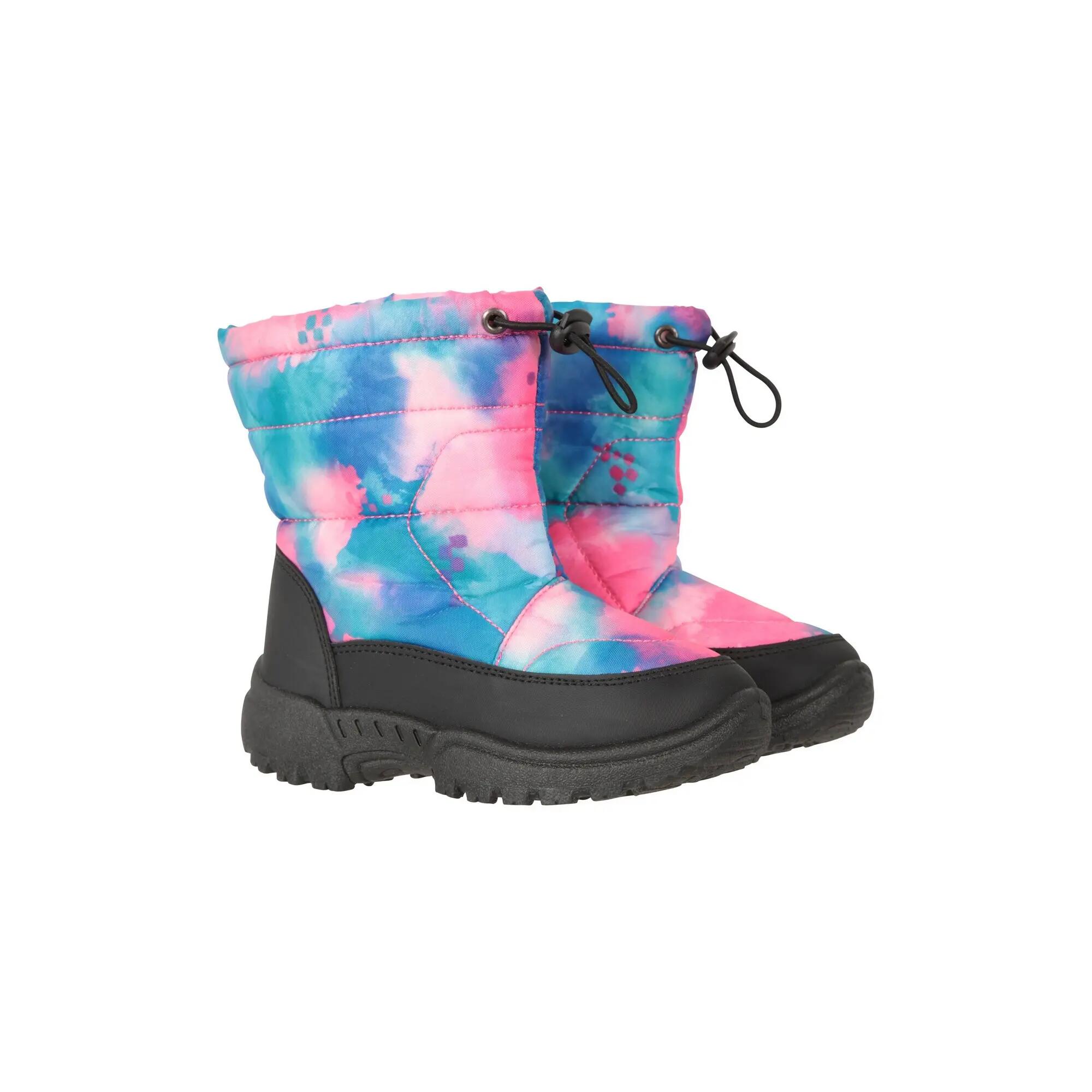 Toddler Caribou Adaptive Tie Dye Snow Boots (Pale Pink) 6/6