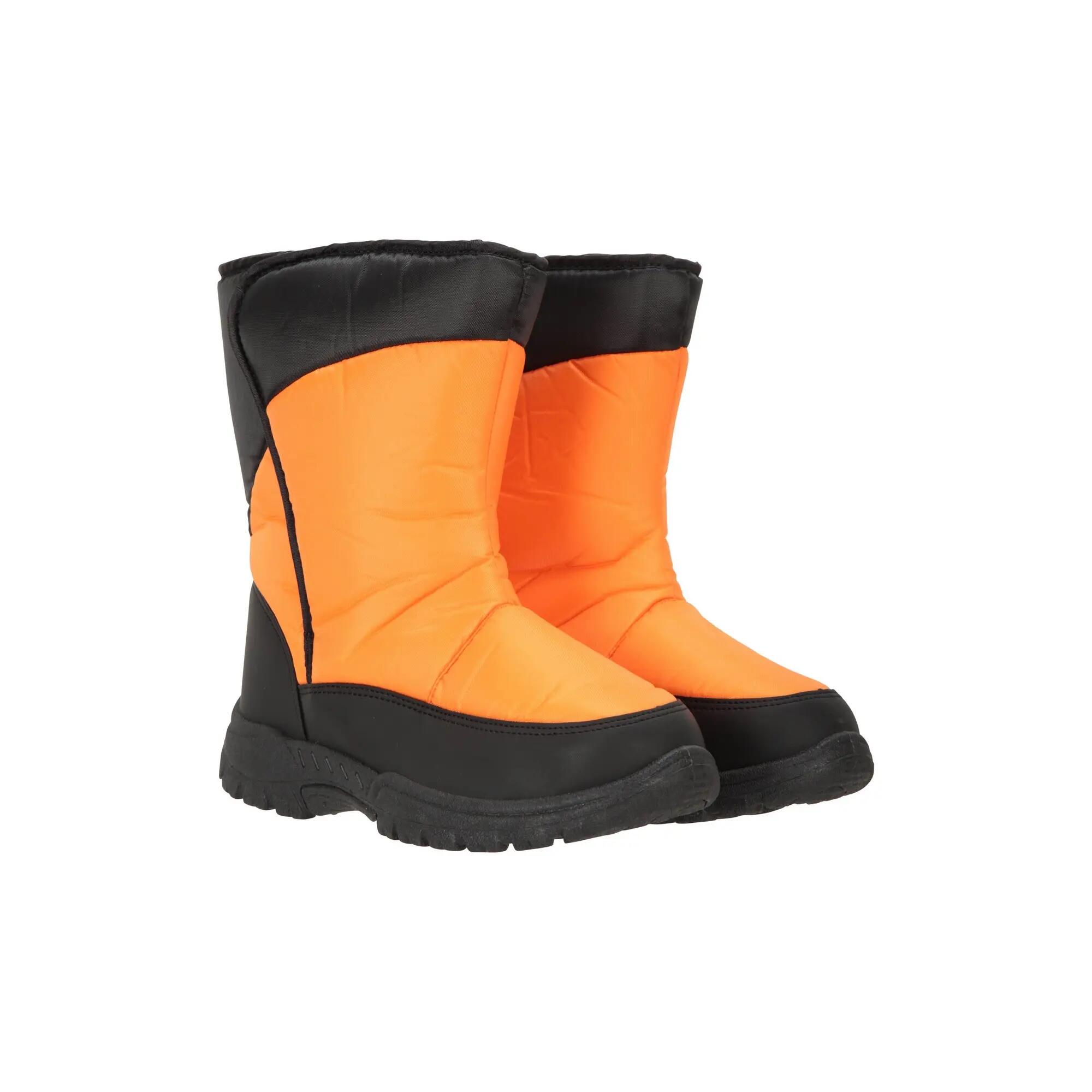 Childrens/Kids Caribou Adaptive Striped Snow Boots (Orange) 6/6