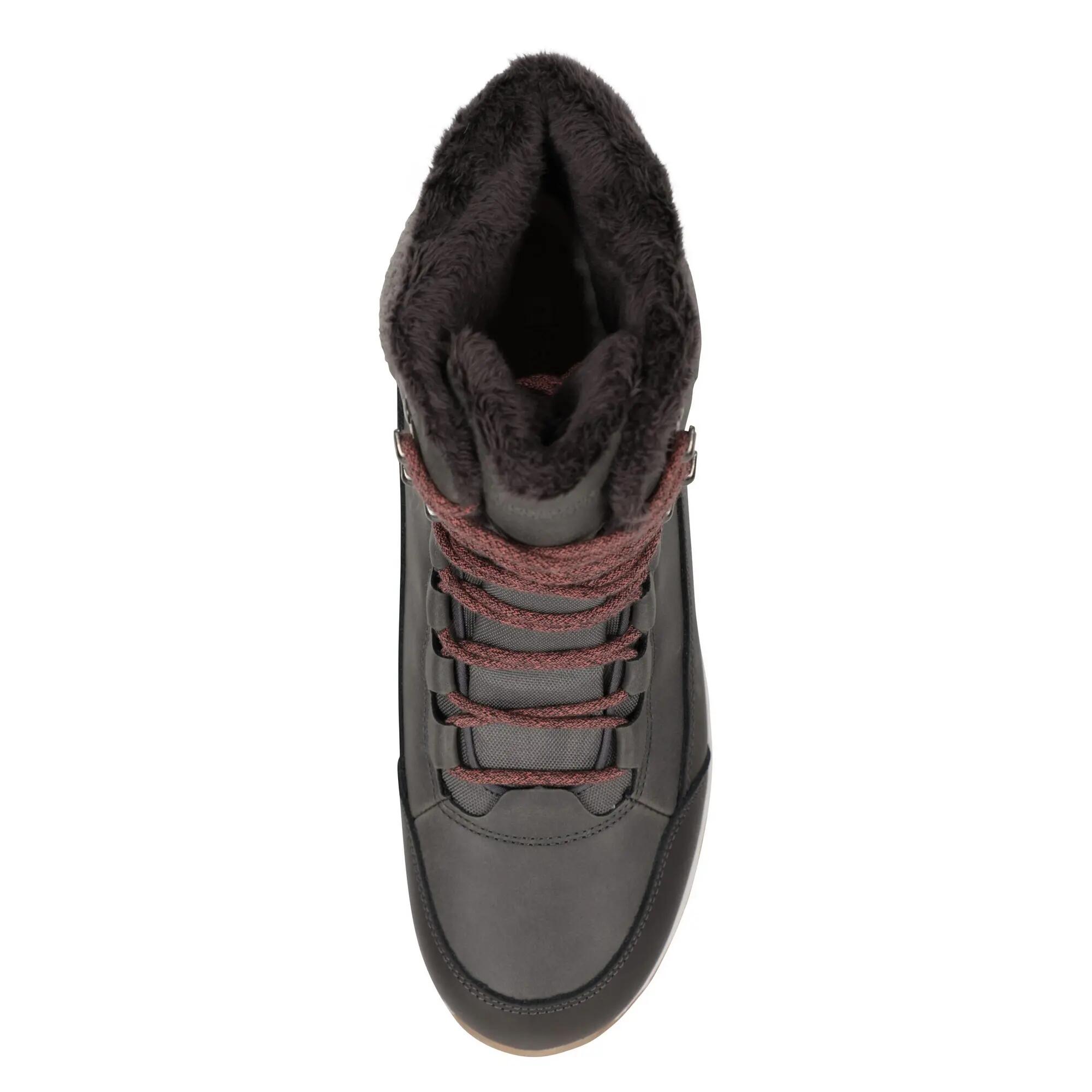 Womens/Ladies Tundra Leather Snow Boots (Khaki) 5/6