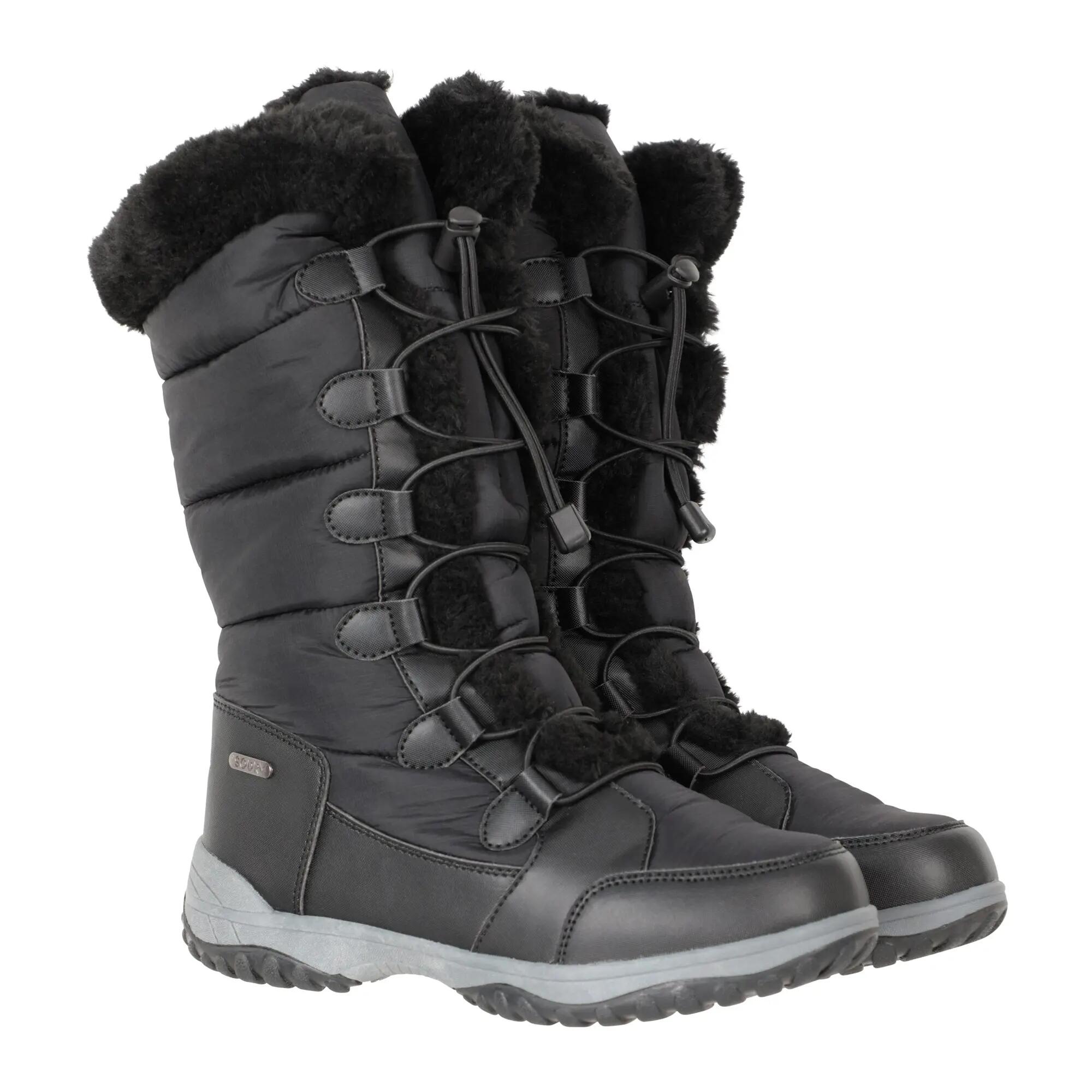 Womens/Ladies Snowflake Snow Boots (Black) 6/6