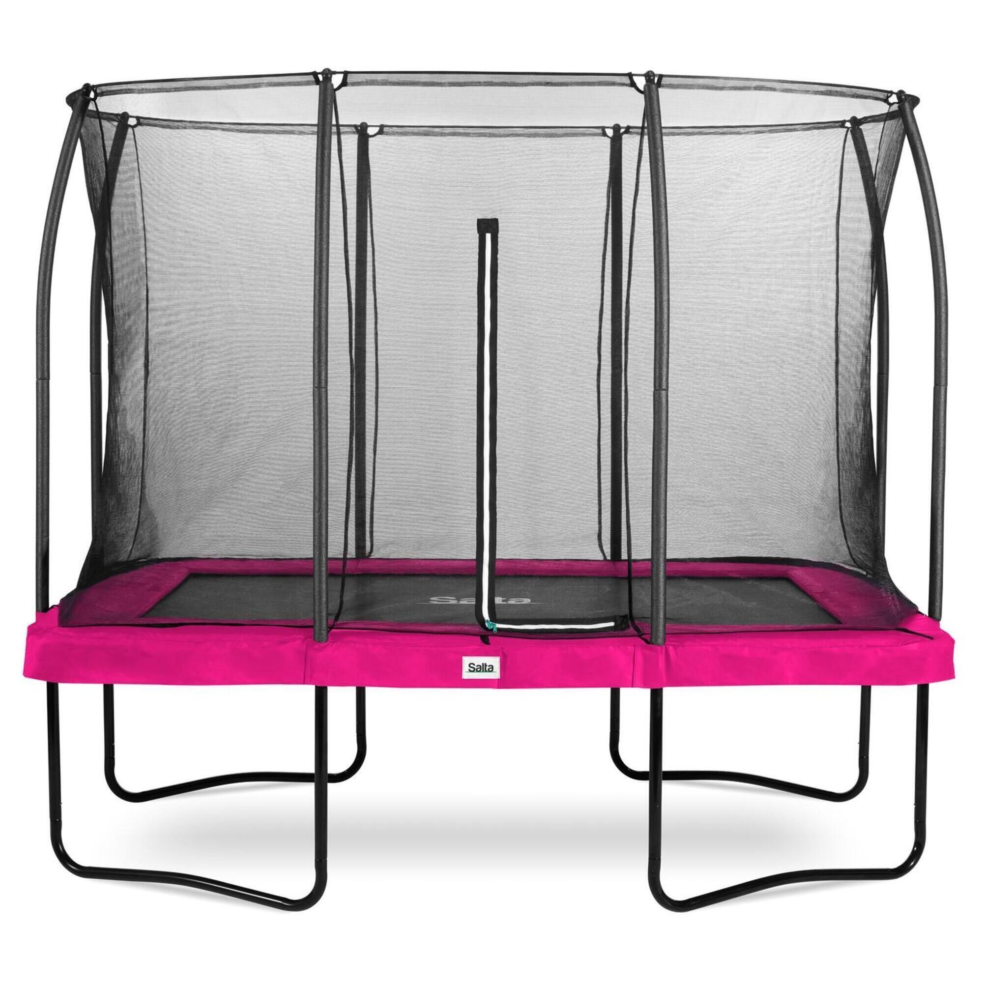 SALTA 10ft x 7ft Salta Pink Rectangular Comfort Edition Trampoline