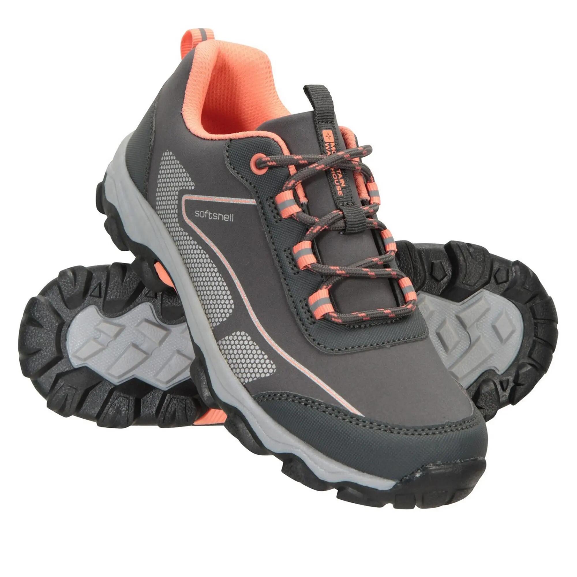 Childrens/Kids Softshell Walking Shoes (Light Grey) 6/6