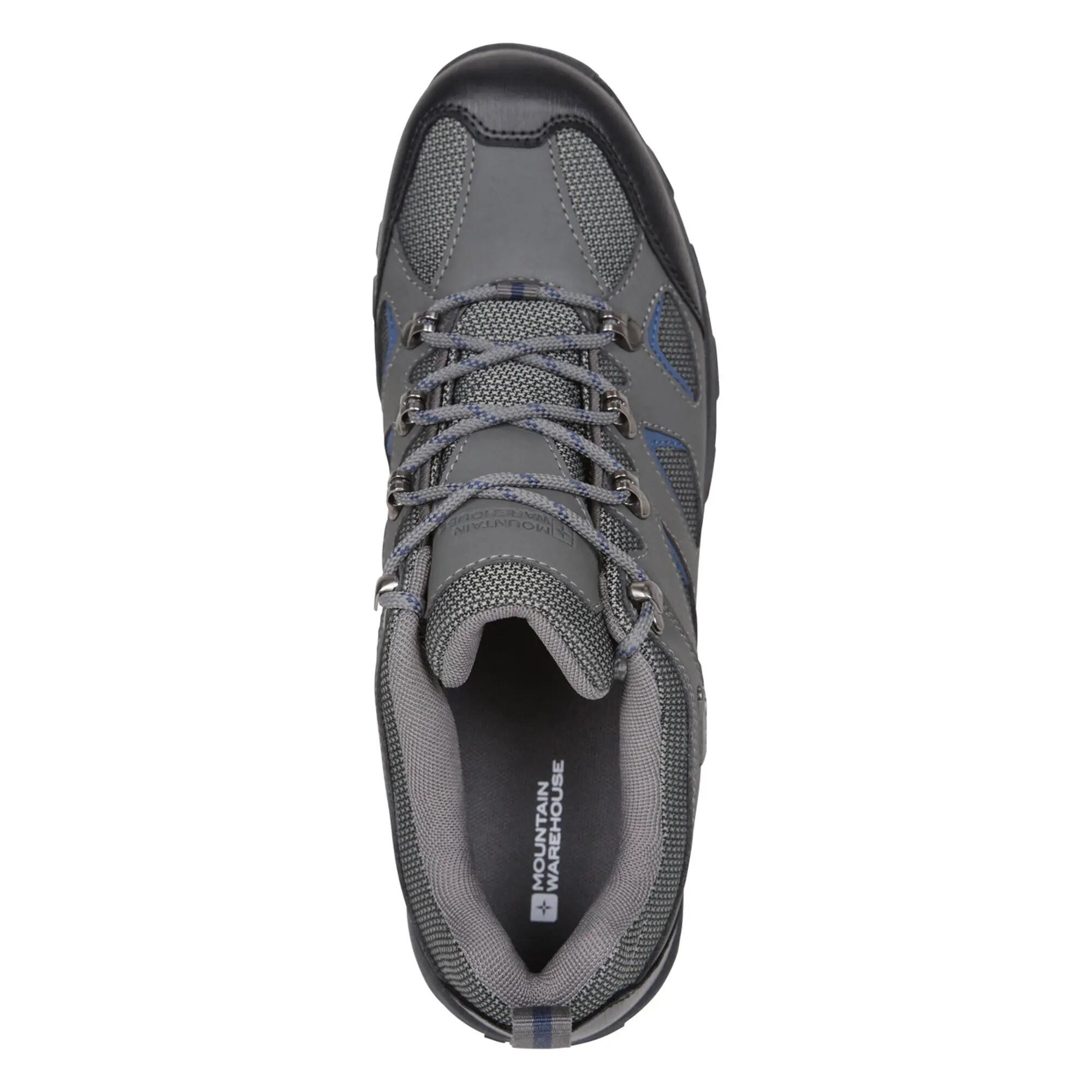 Mens Adventure Waterproof Walking Shoes (Dark Grey) 4/6