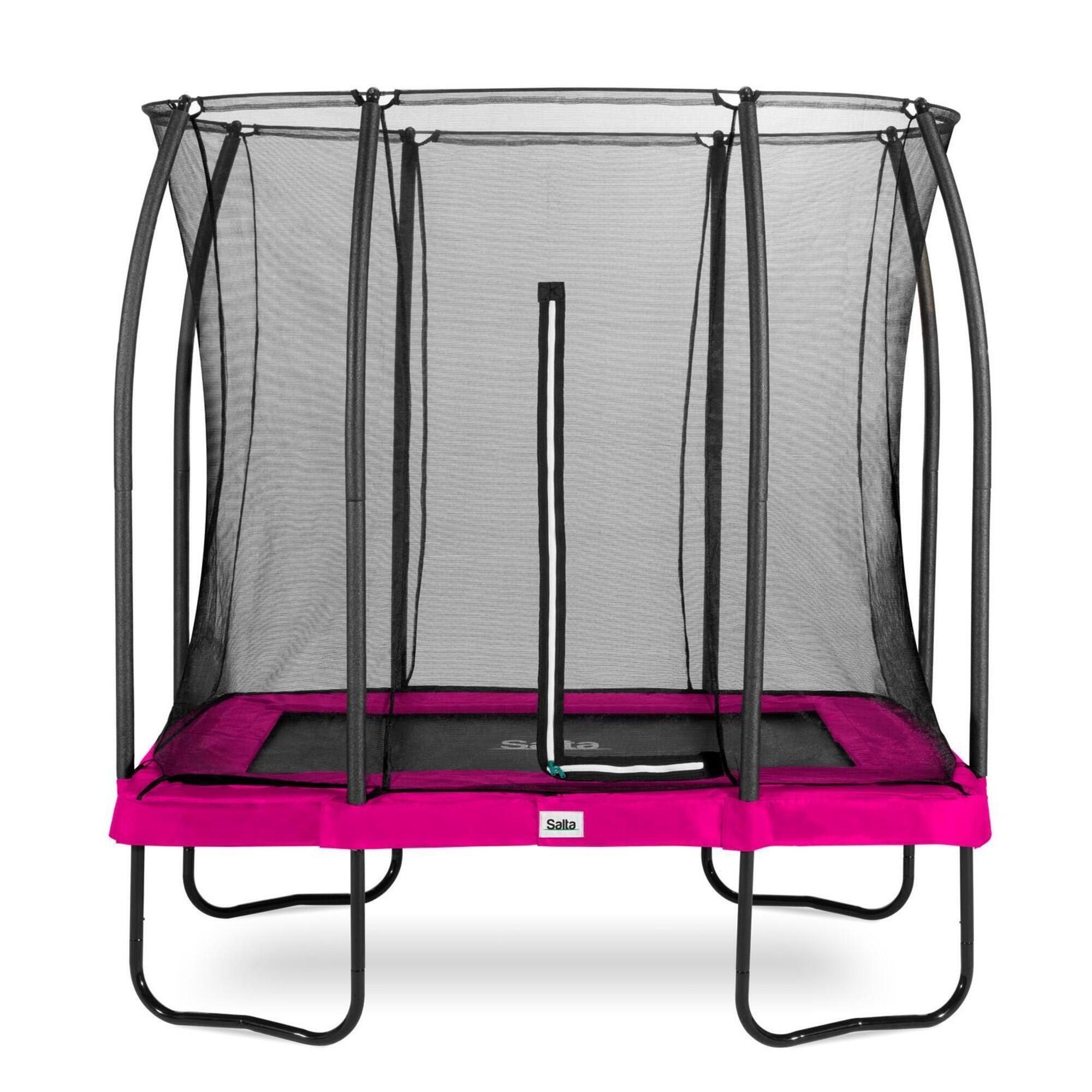 7ft x 5ft Salta Pink Rectangular Comfort Edition Trampoline 1/7