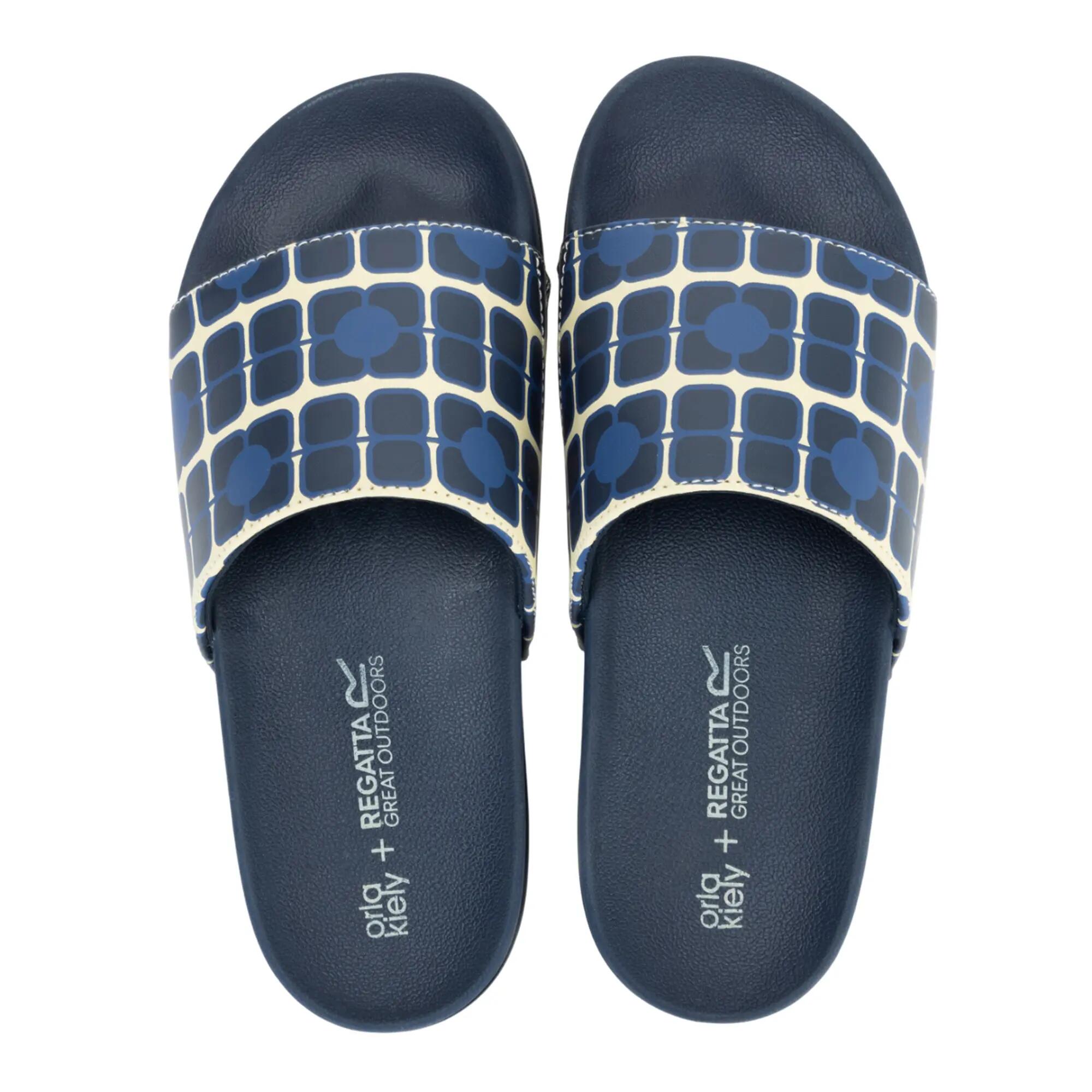 Dames Orla Kiely Giant Poppy Sliders (Marine) 6/7