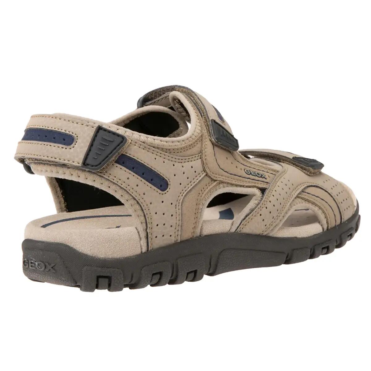 Sandalen "Strada", Nubukimitat Herren Sand/Marine 5/5