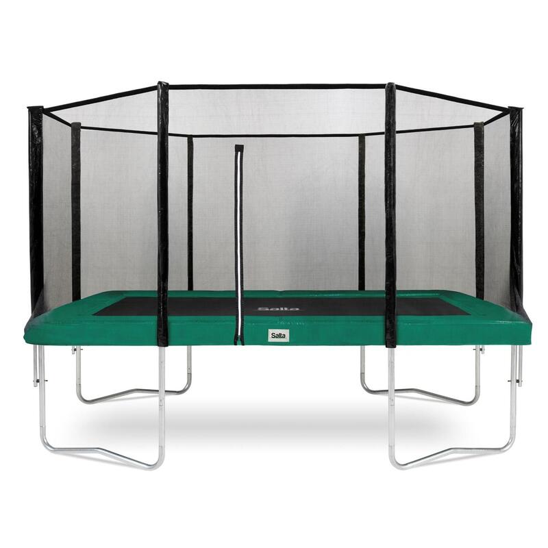 Trampoline - Combo - 396 x 244cm - Rechthoekig Groen