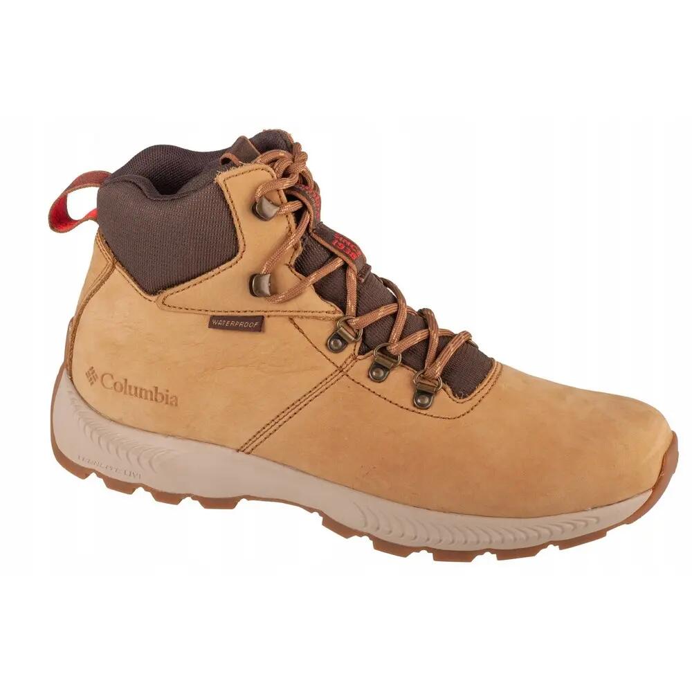 Heren Landroamer Explorer Leren Enkellaarsjes (Beige/Crème) 5/5