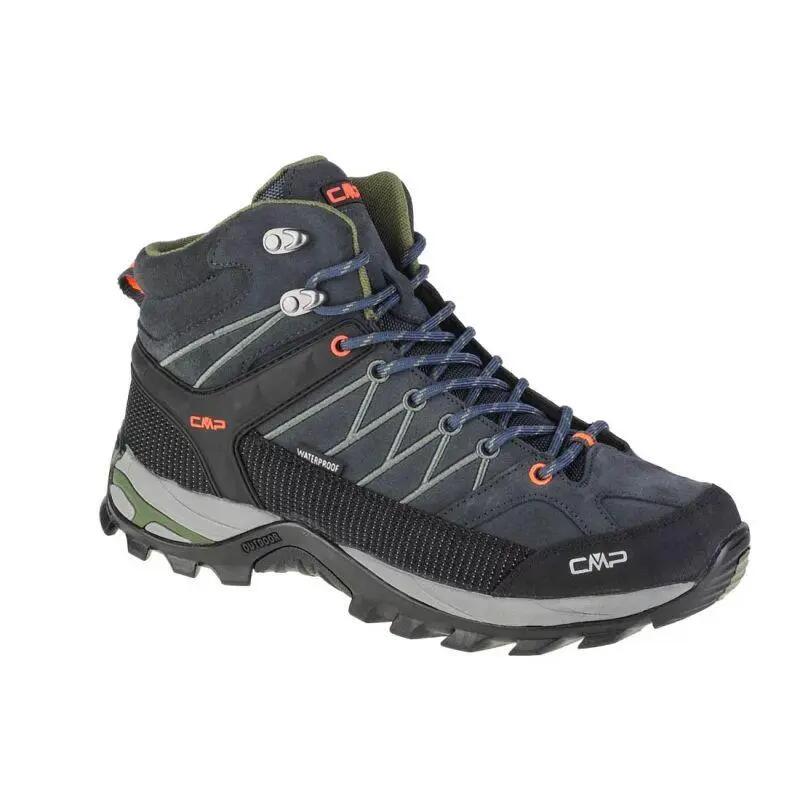 Botas a los Tobillos de Cueros Rigel para Hombre Azul Marino, Gris 5/6