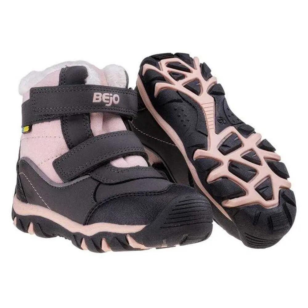 Botas de neve de corte médio Baisy para raparigas (Rosa / Cinzento) 6/6