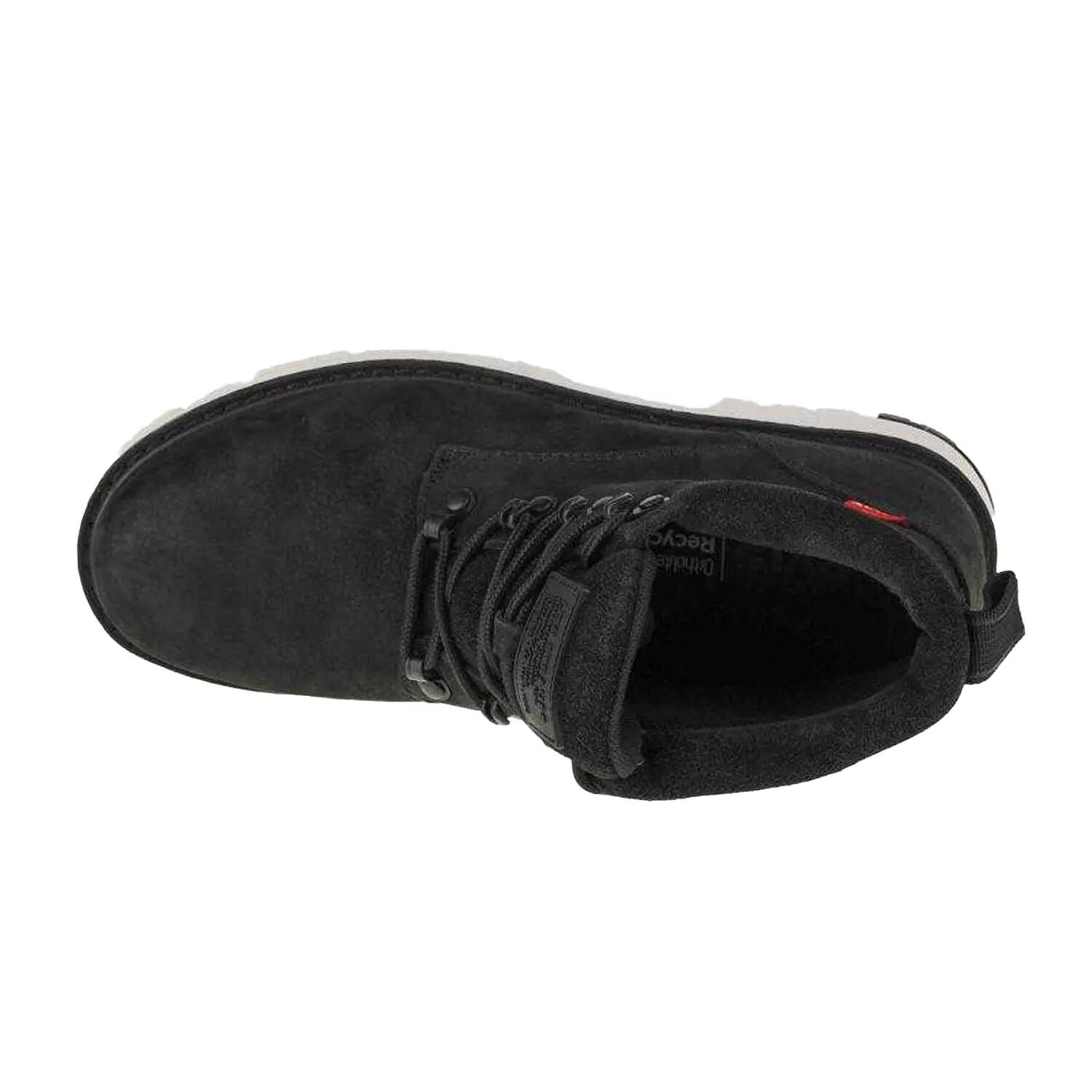 Dames Solvi Nubuck Enkellaarsjes (Zwart) 4/6